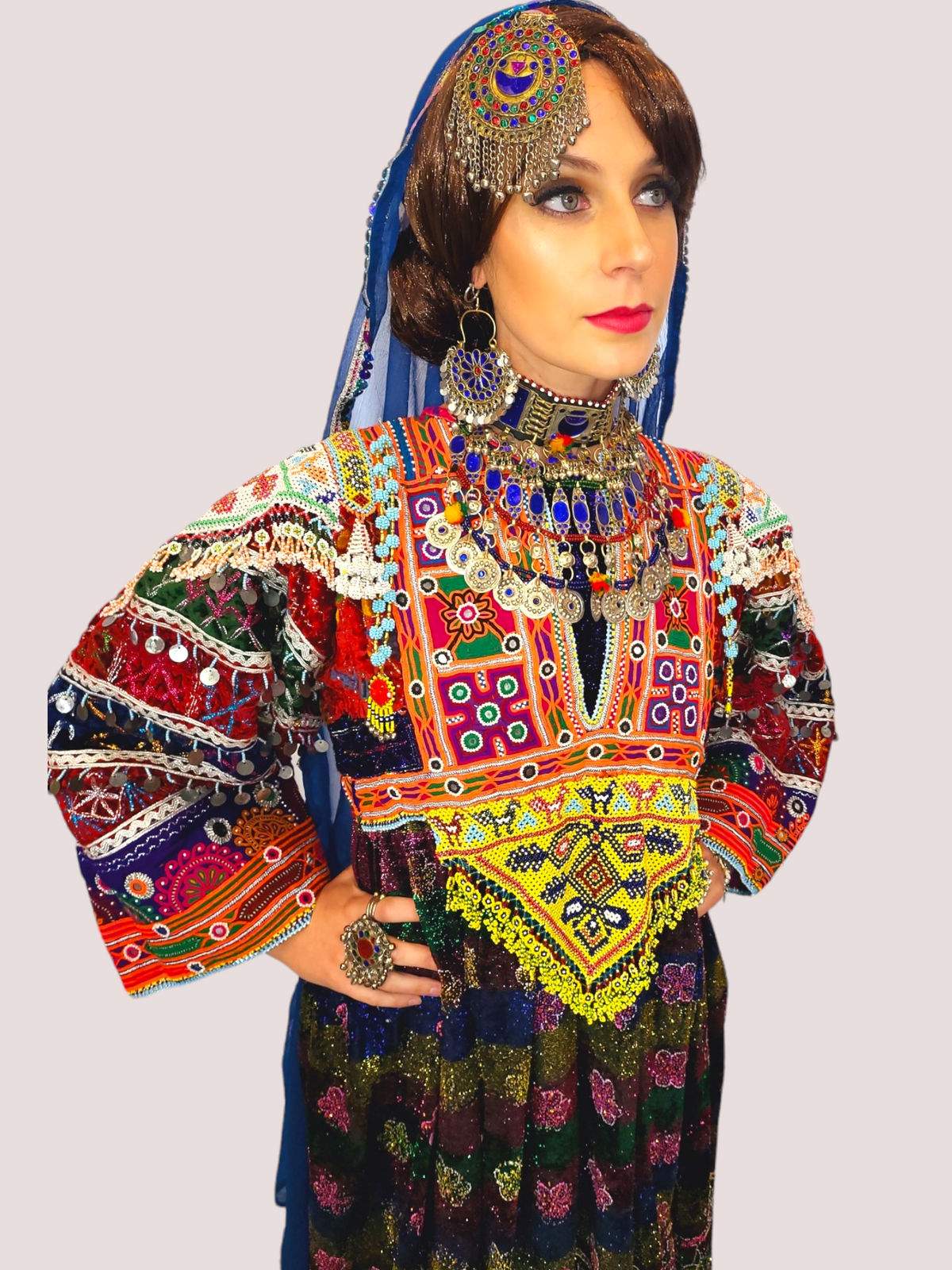 Multi Zari Kuchi Dress