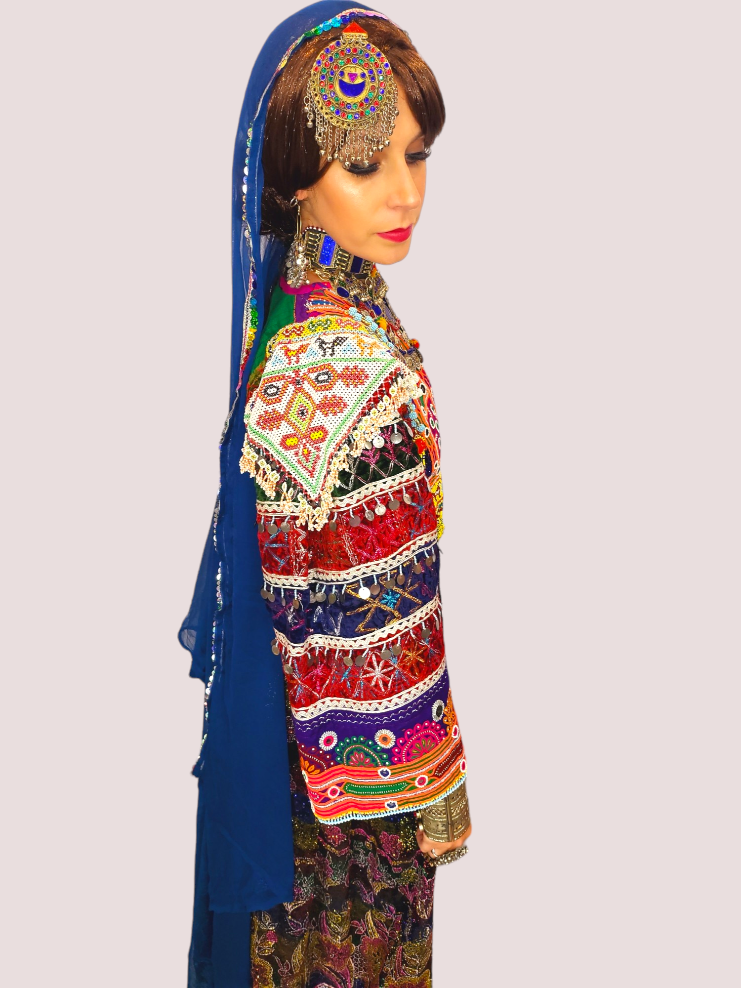 Multi Zari Kuchi Dress