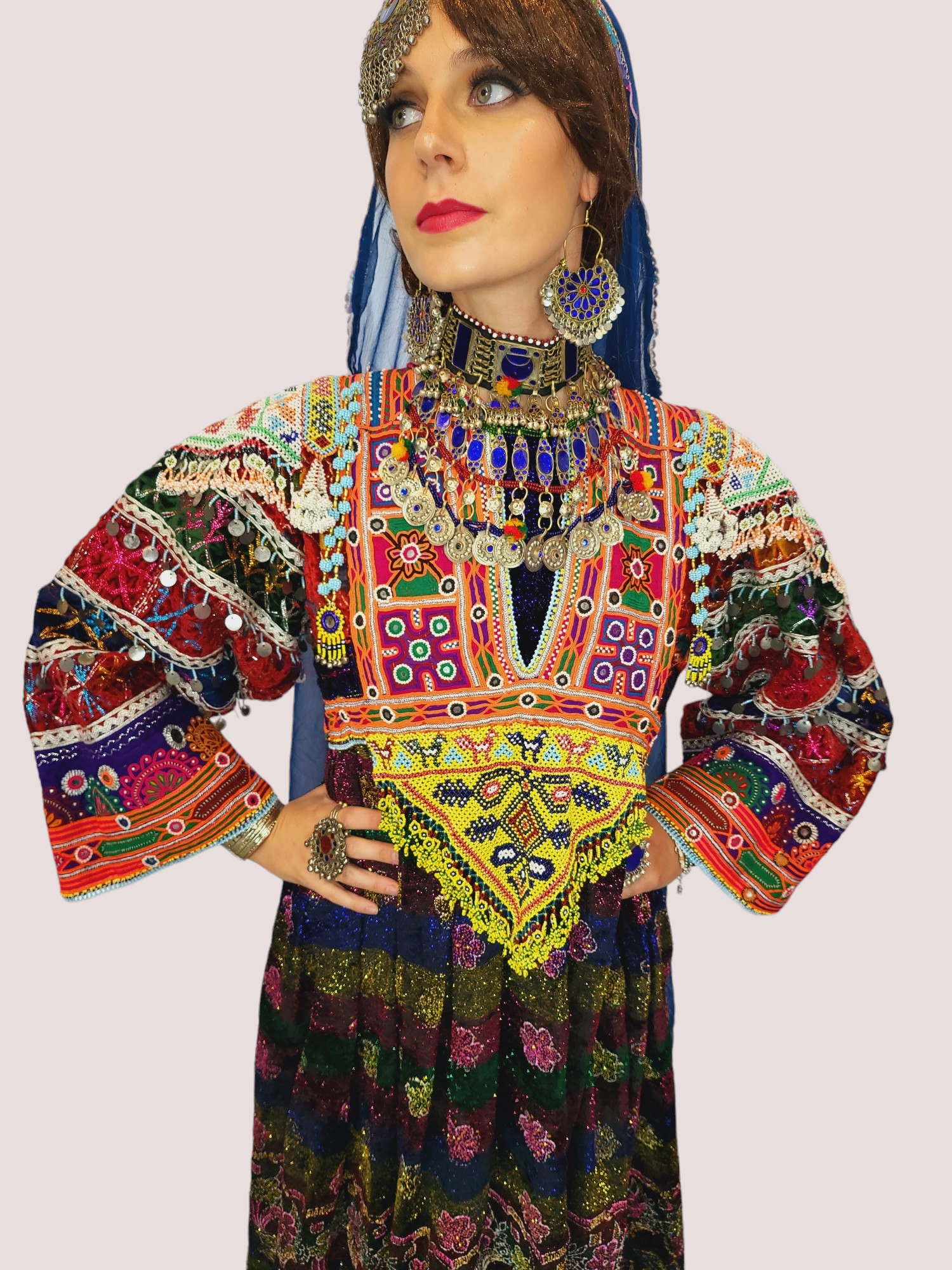 Multi Zari Kuchi Dress