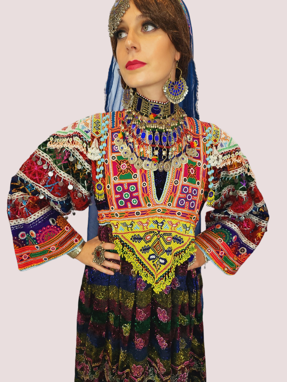 Multi Zari Kuchi Dress