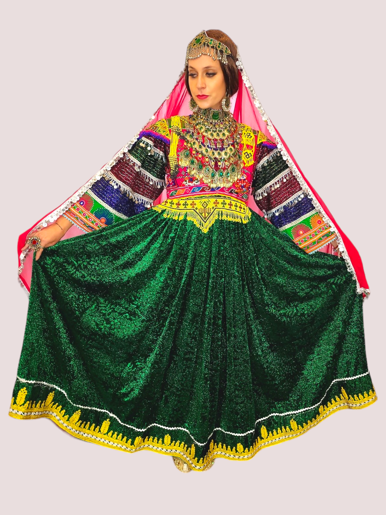 Zari Bakhmal Kuchi Dress