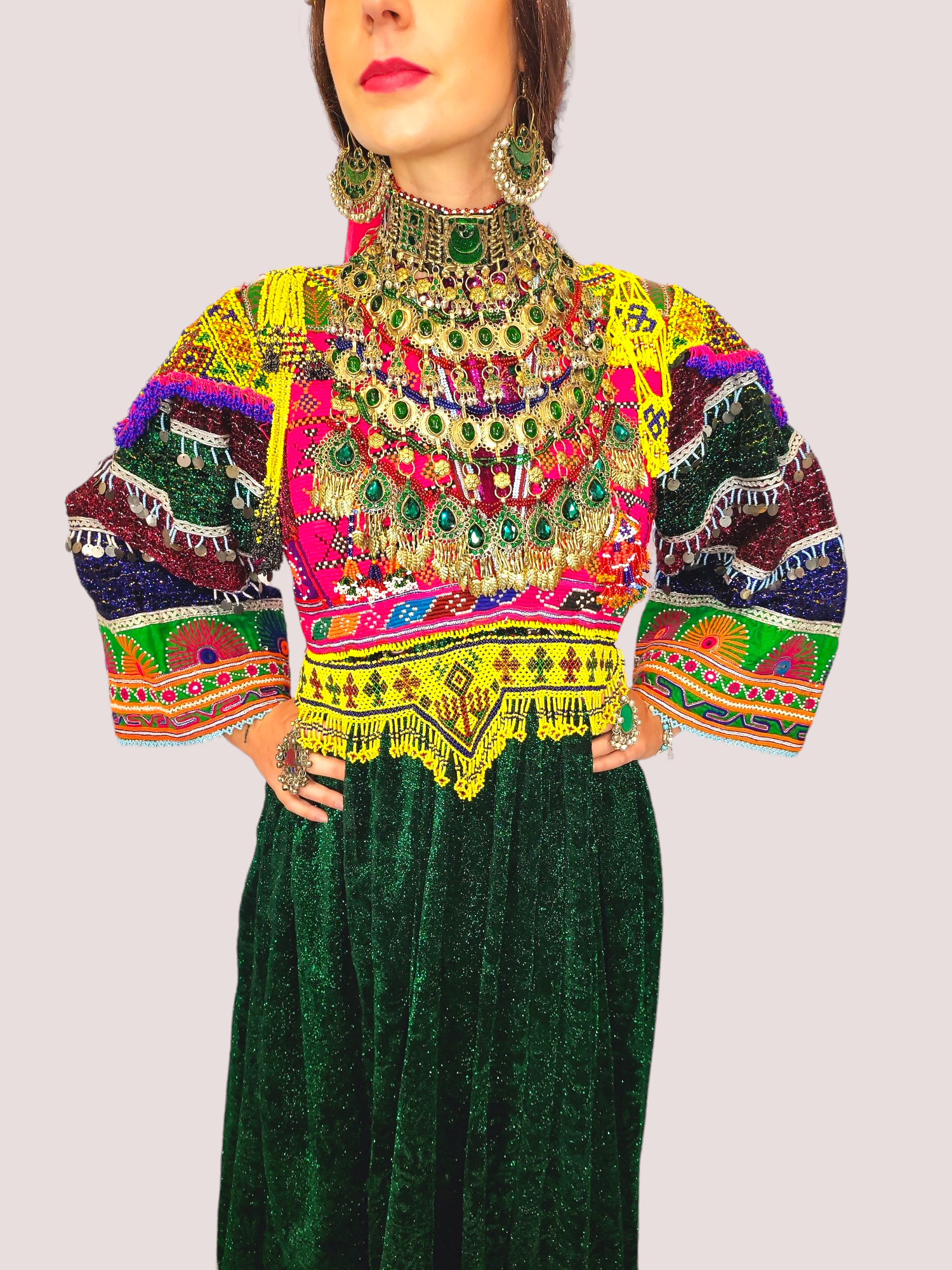 Zari Bakhmal Kuchi Dress