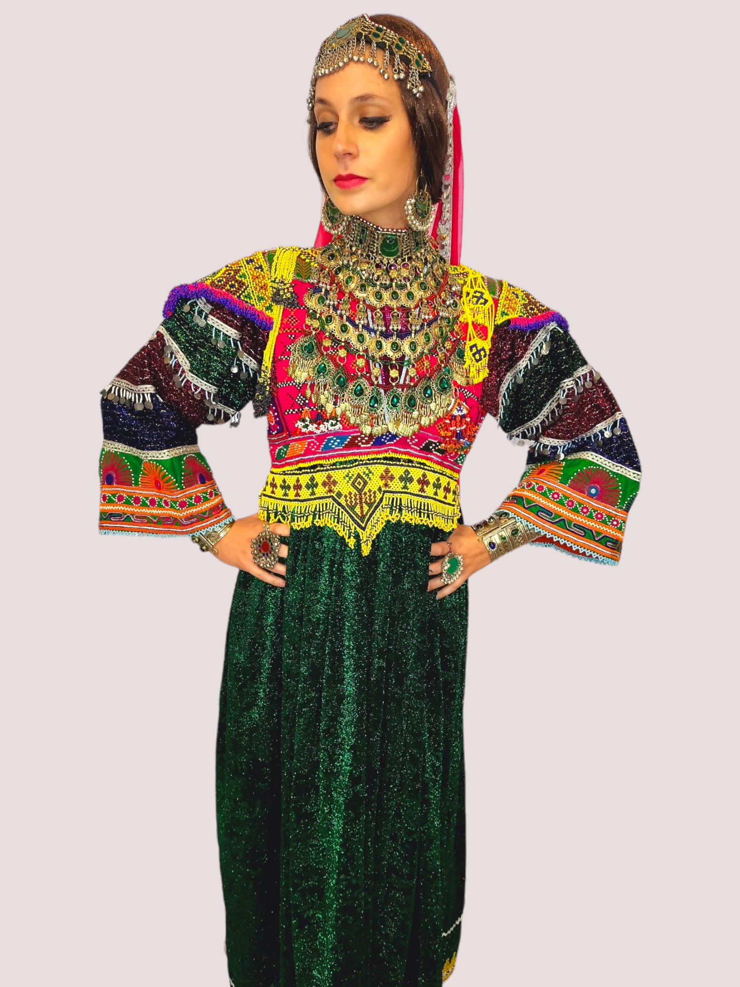 Zari Bakhmal Kuchi Dress