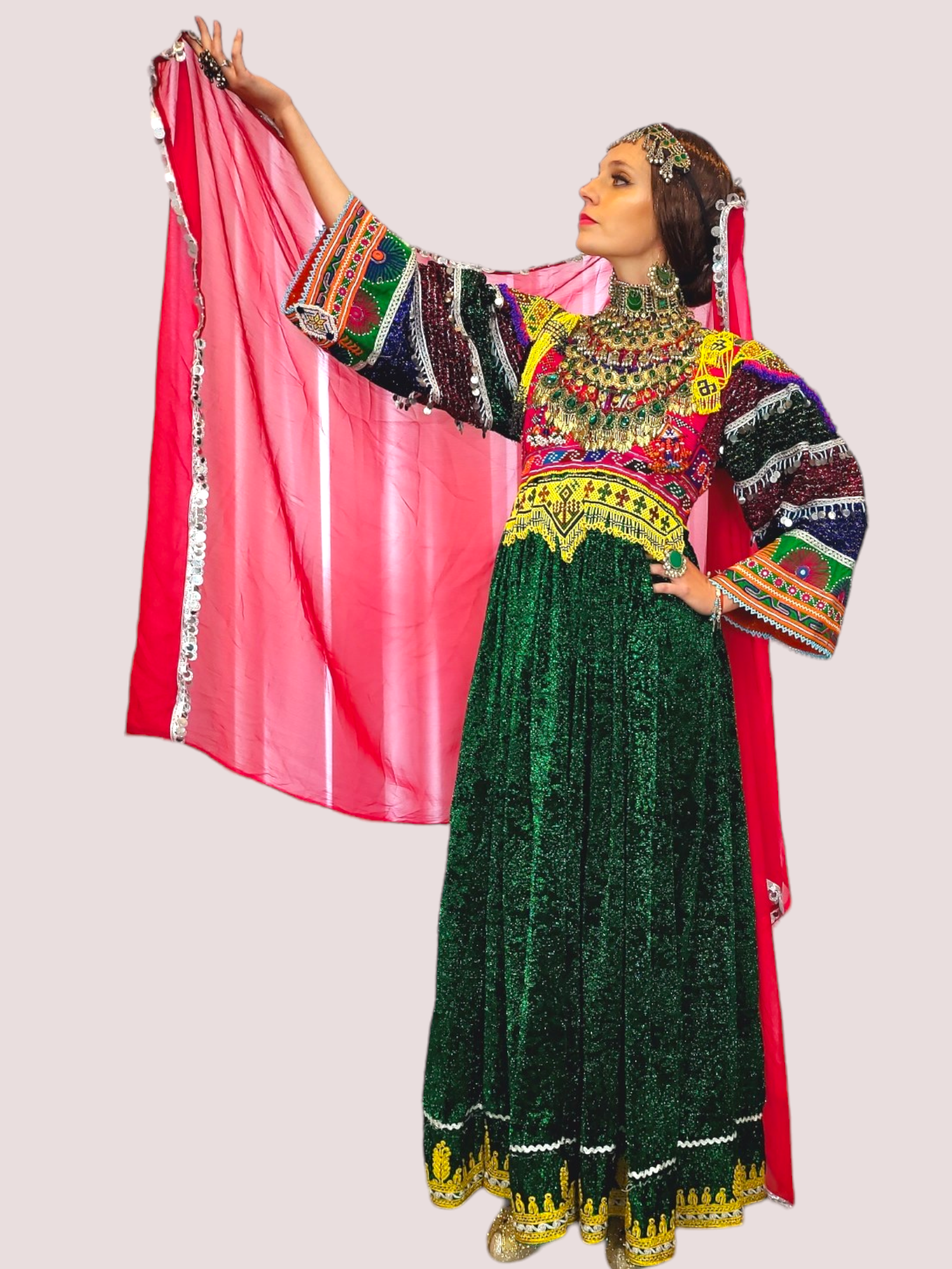 Zari Bakhmal Kuchi Dress