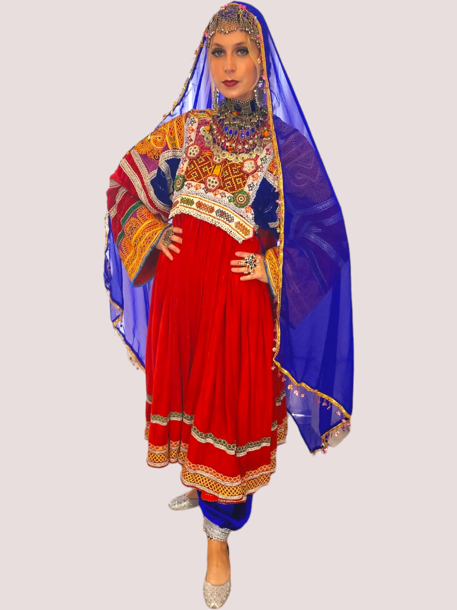 Red Vintage Kuchi Dress