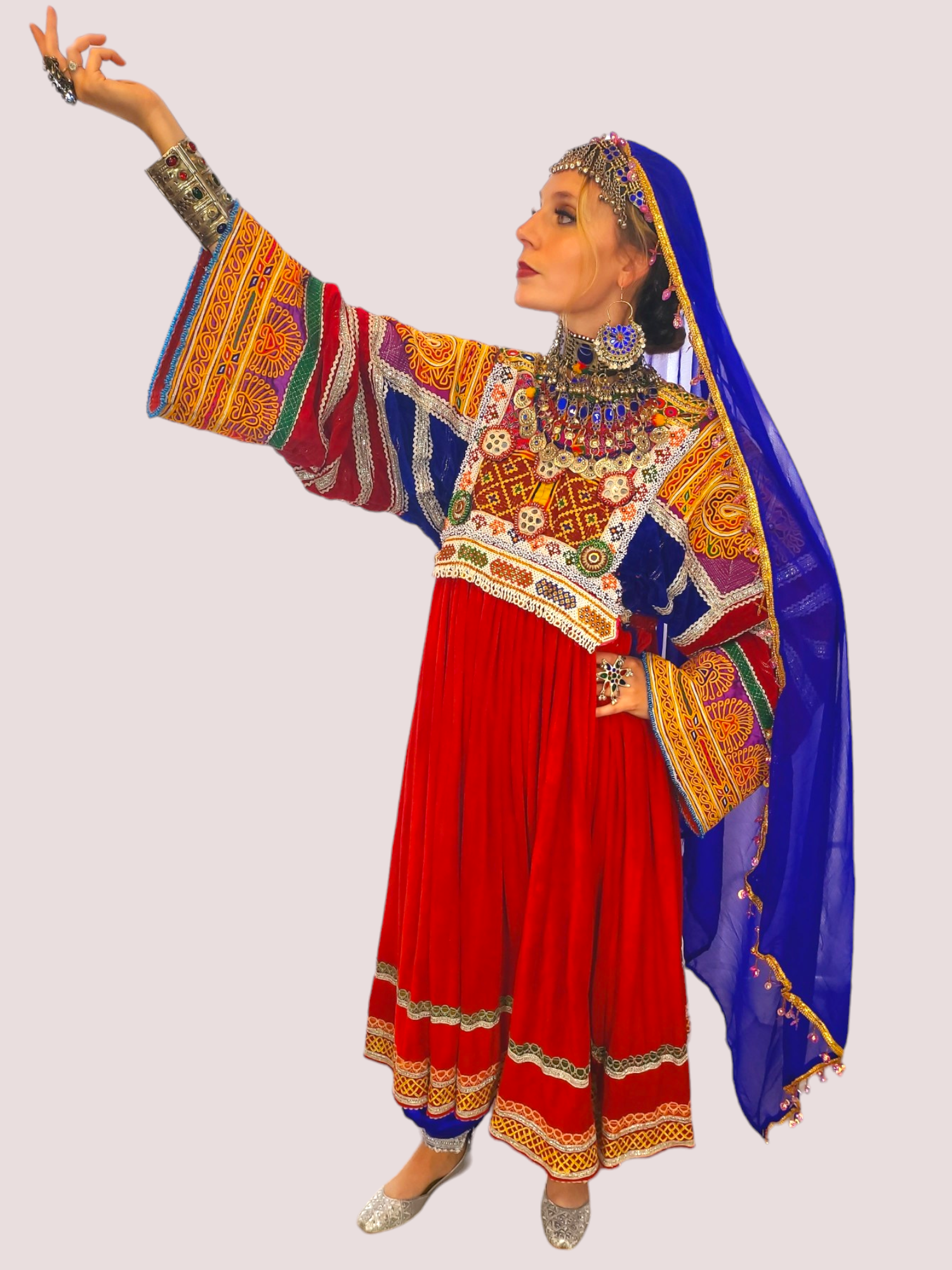 Red Vintage Kuchi Dress