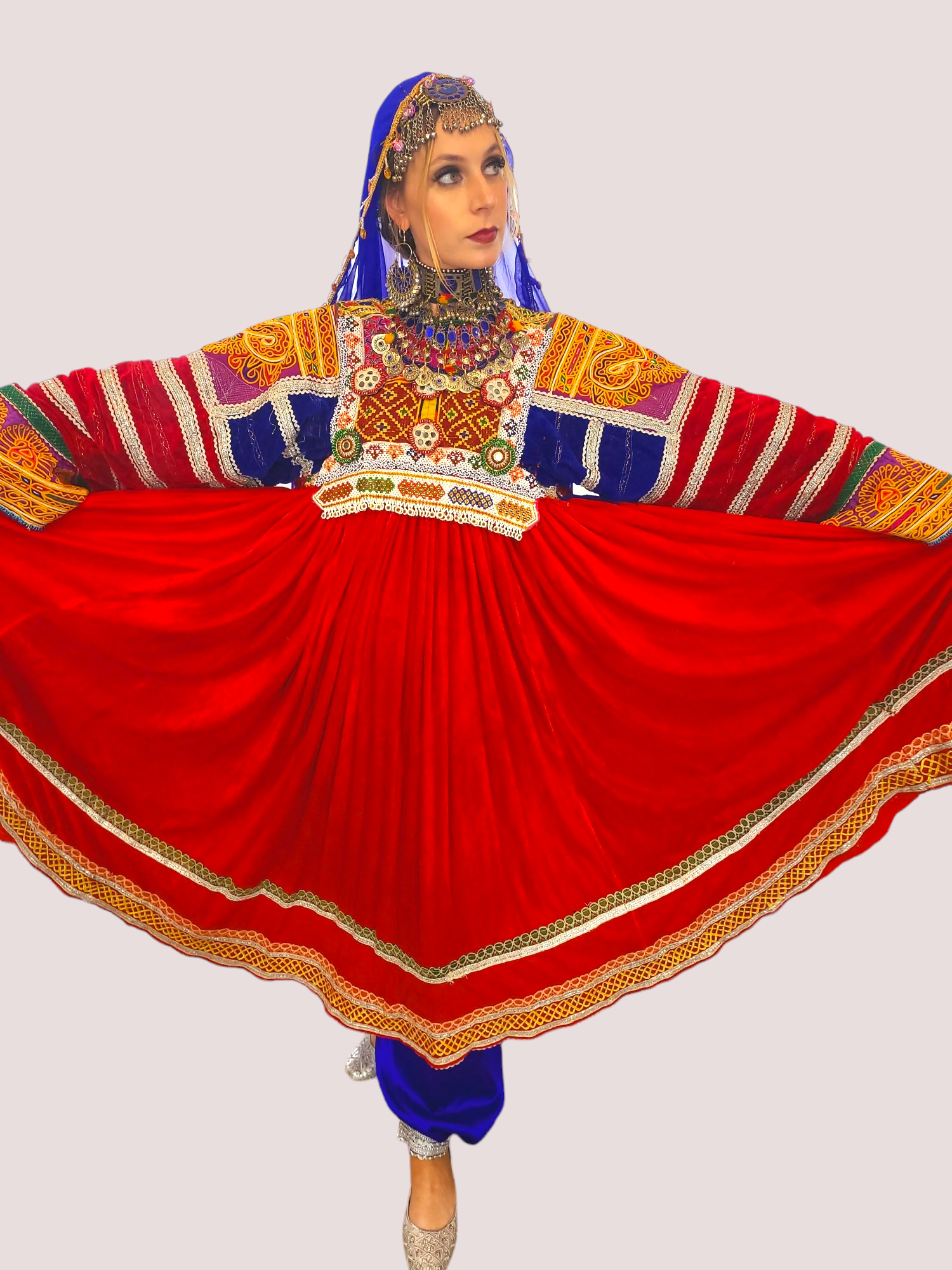 Red Vintage Kuchi Dress