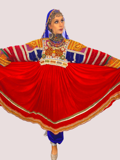 Red Vintage Kuchi Dress