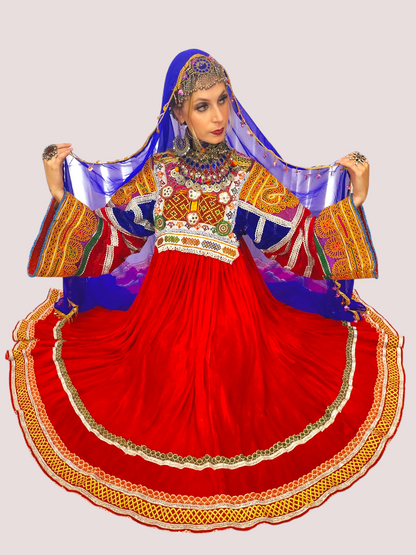 Red Vintage Kuchi Dress
