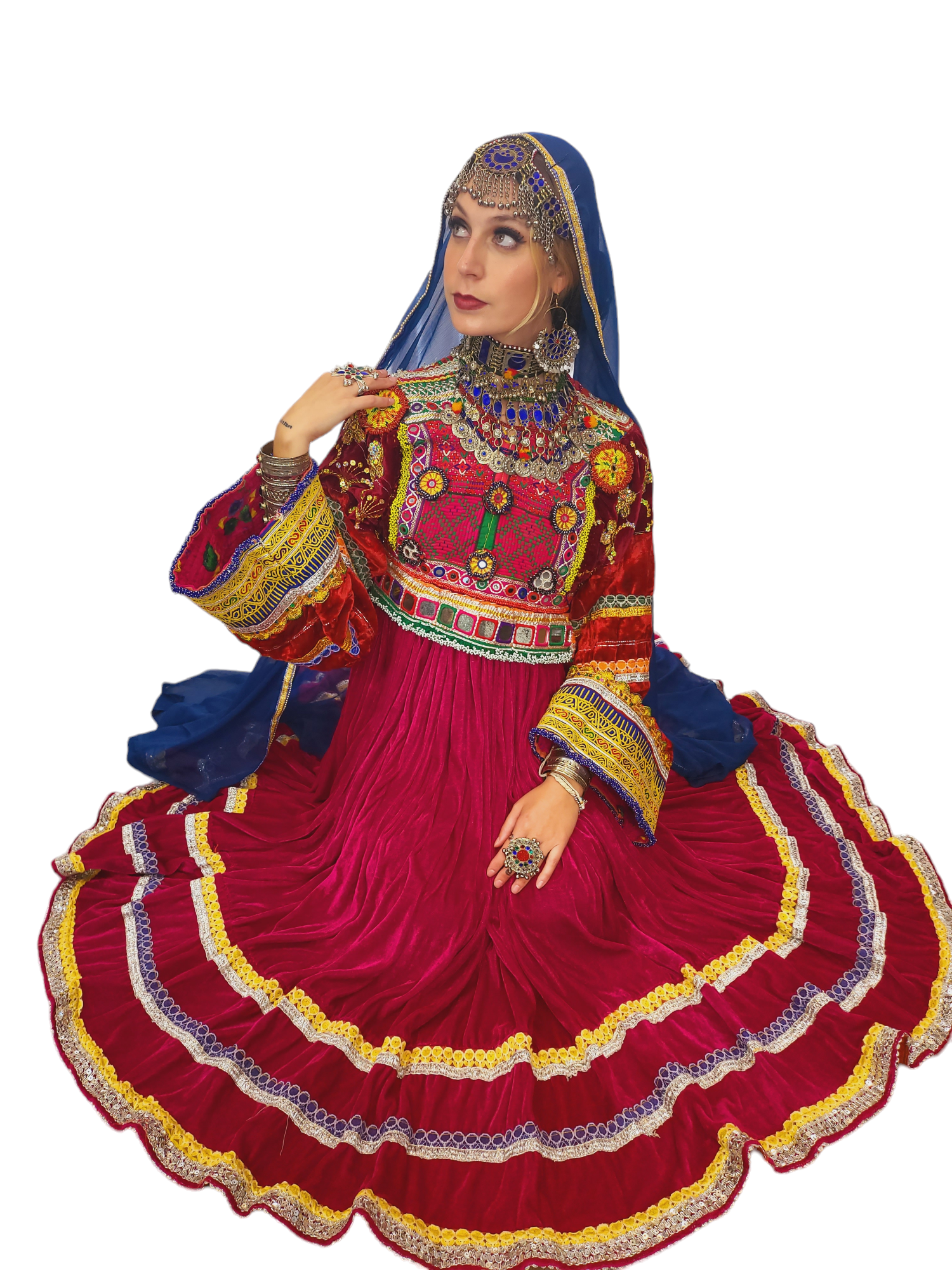 Red Vintage Kuchi Dress