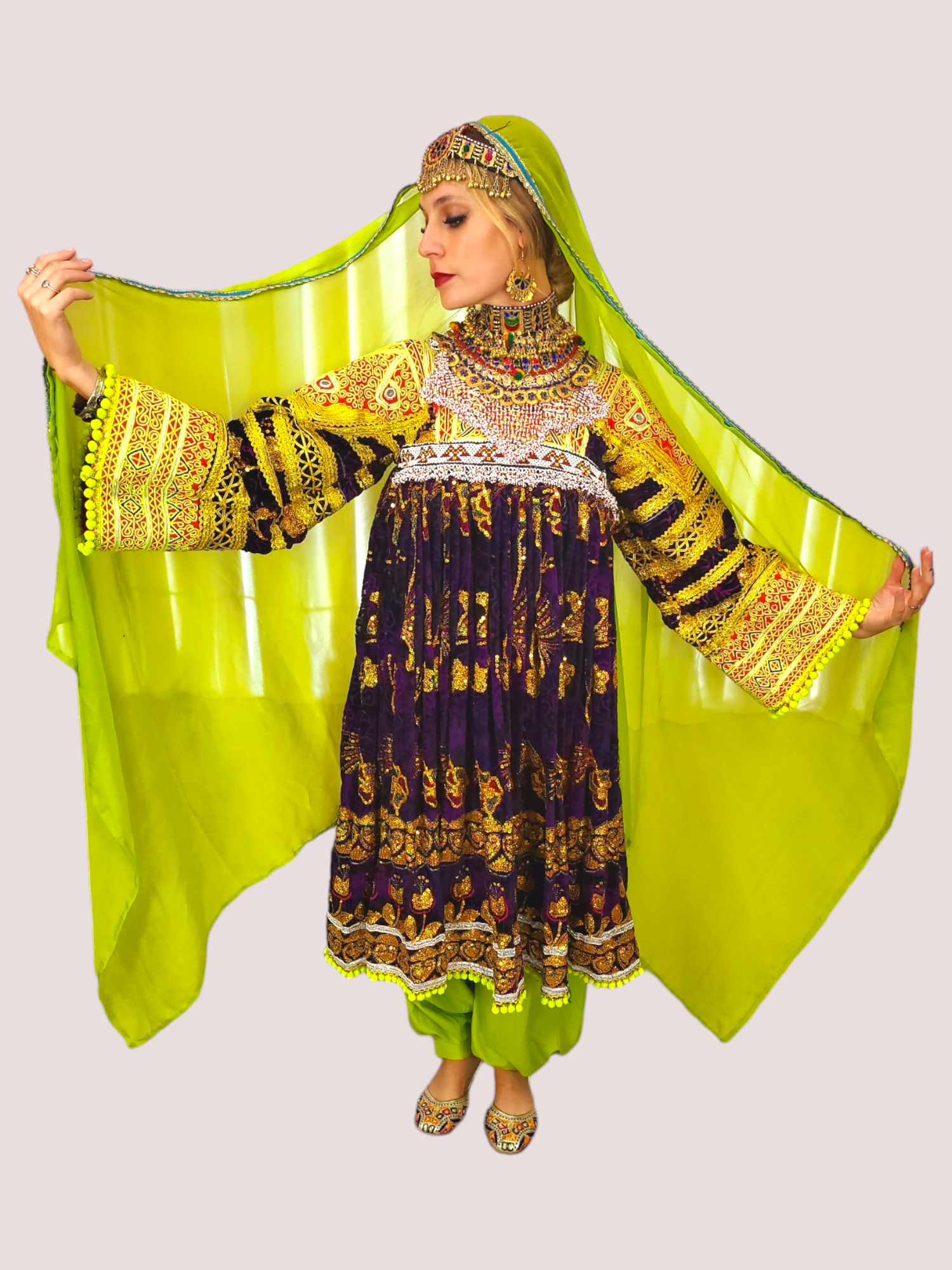 Sequin Pista Kuchi Dress