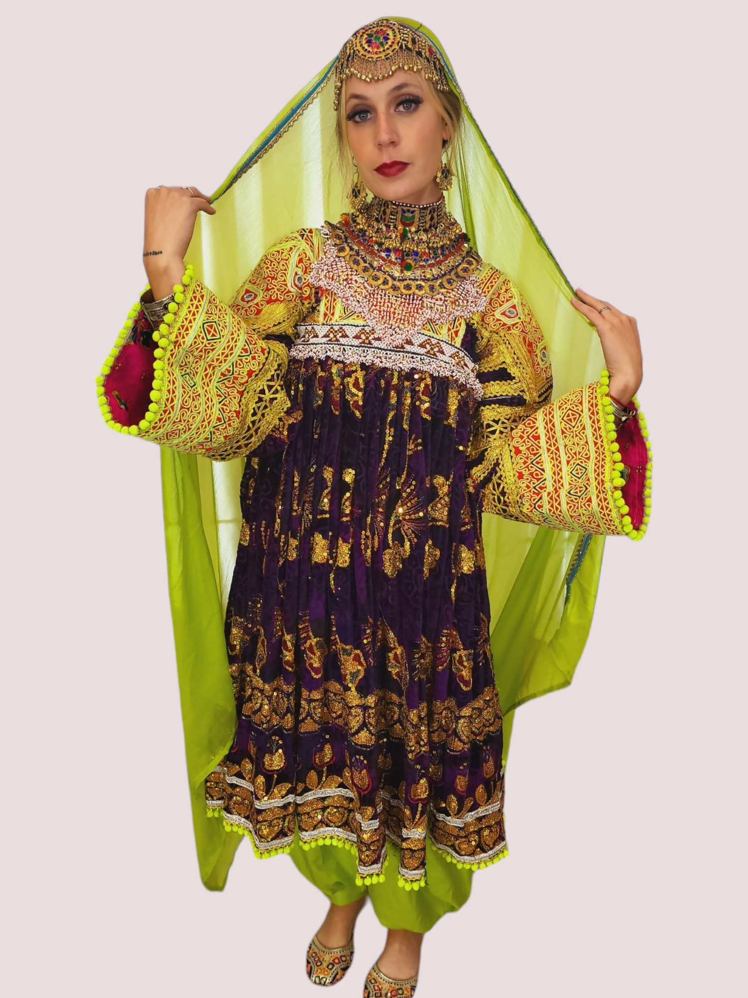 Sequin Pista Kuchi Dress