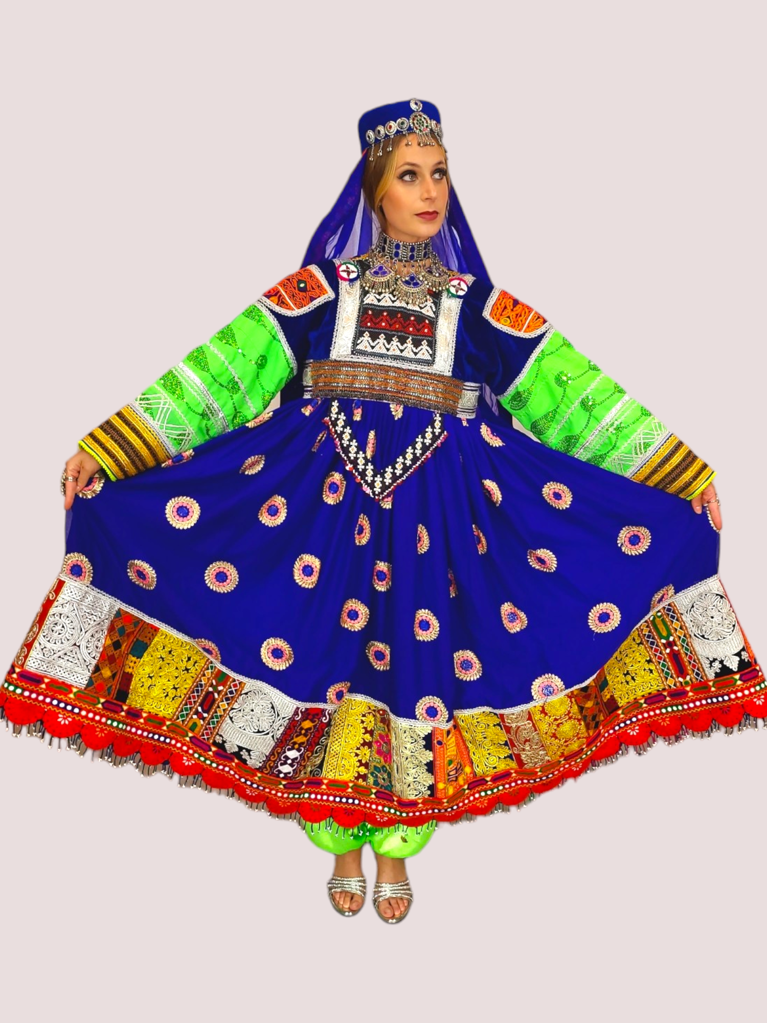 Royal Blue Kuchi Dress