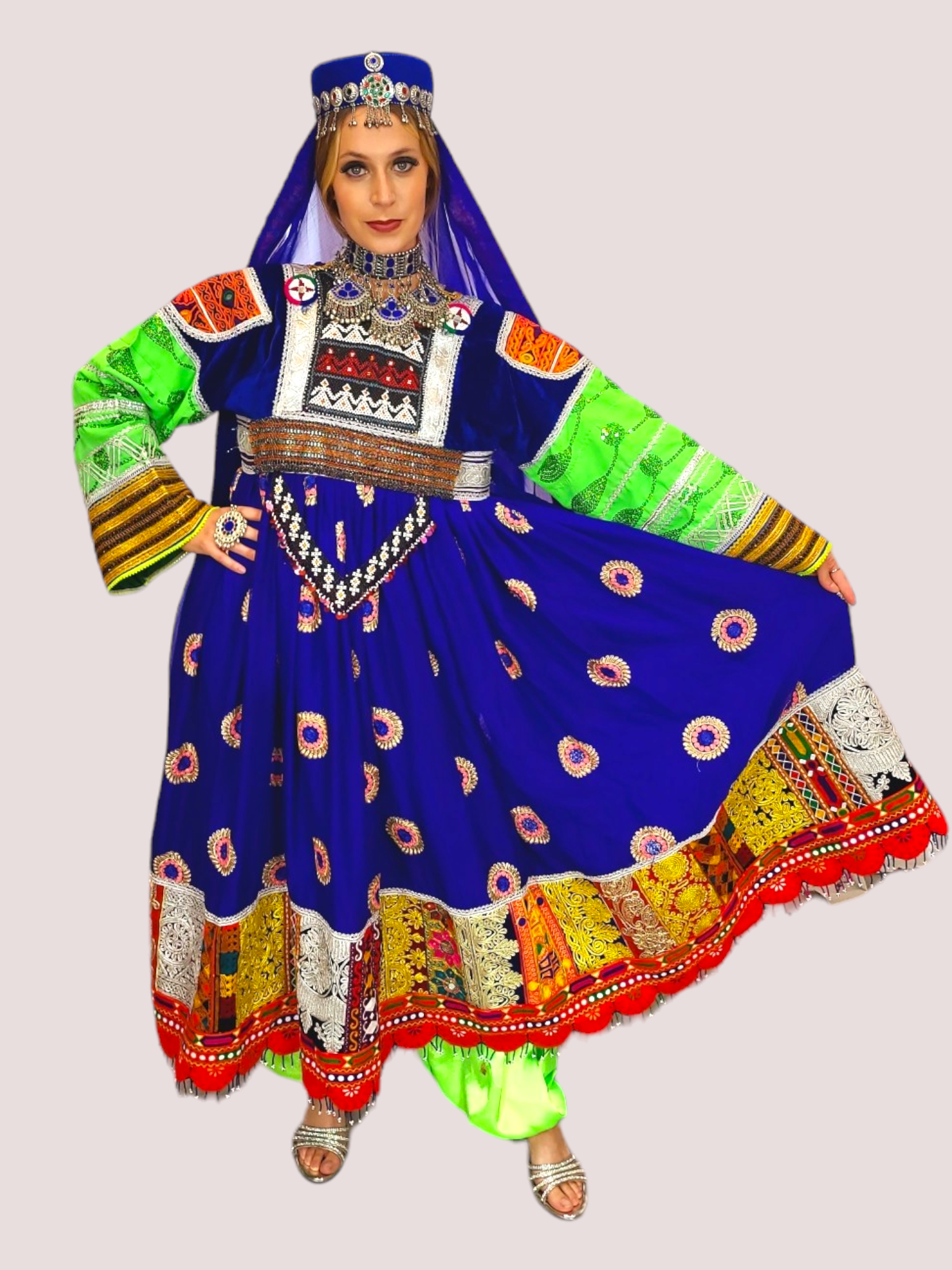 Royal Blue Kuchi Dress