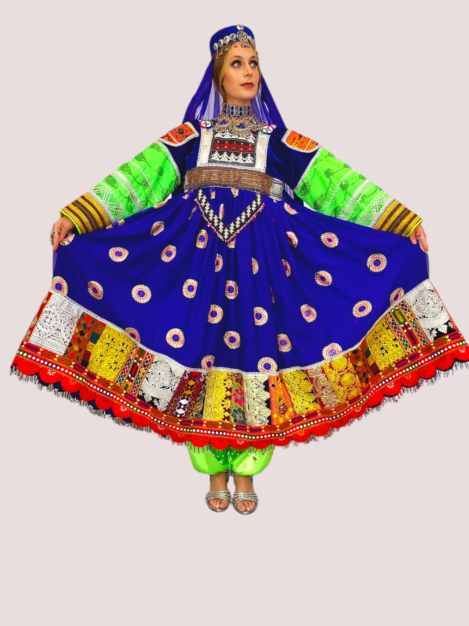 Royal Blue Kuchi Dress