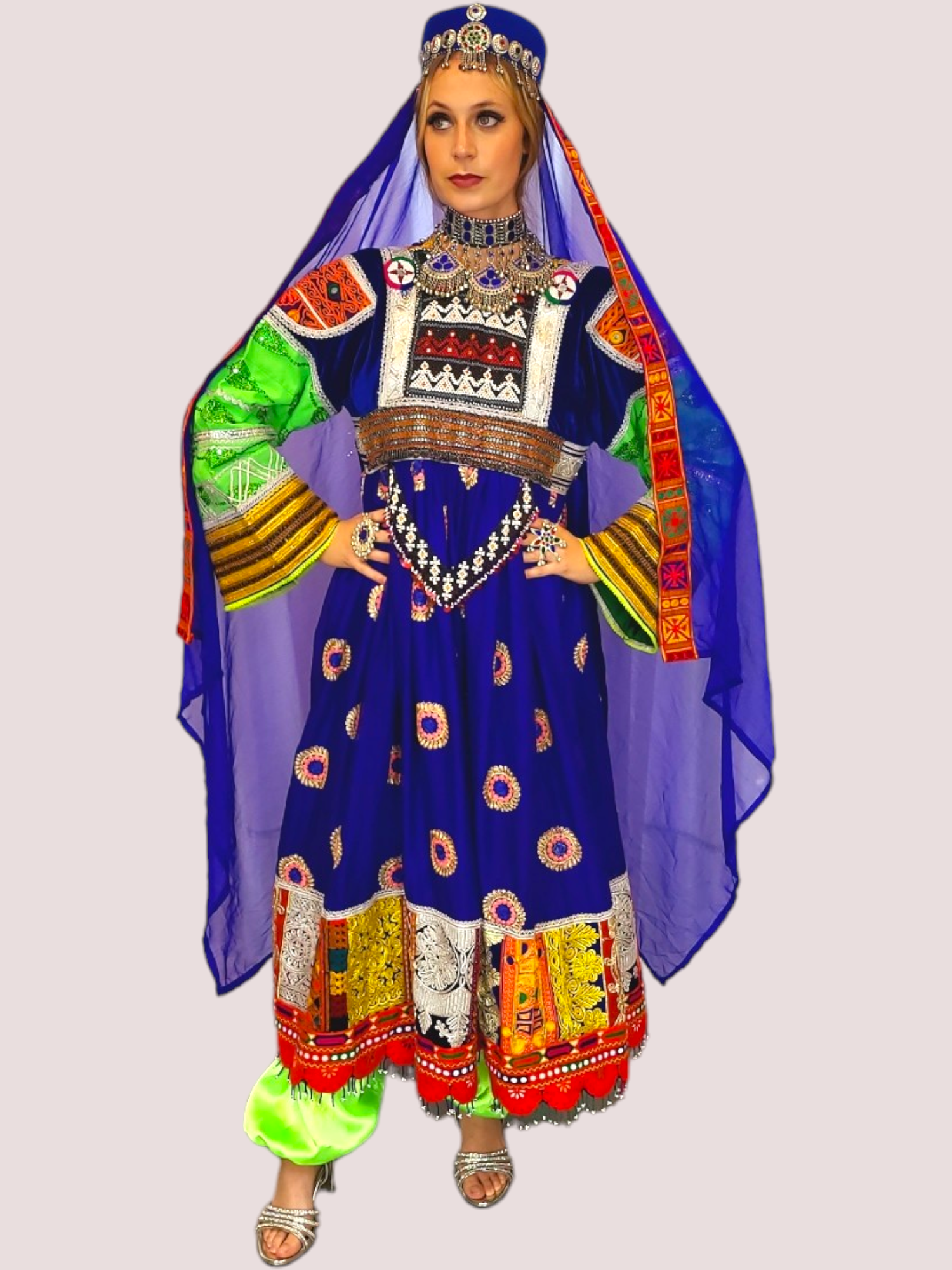 Royal Blue Kuchi Dress