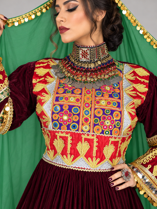 Burgundy light Bakhmal