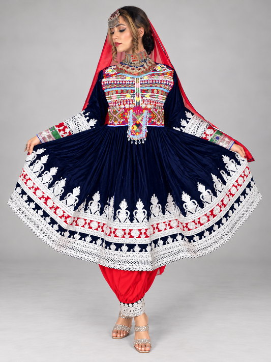 Dark Navy Light Bakhmal