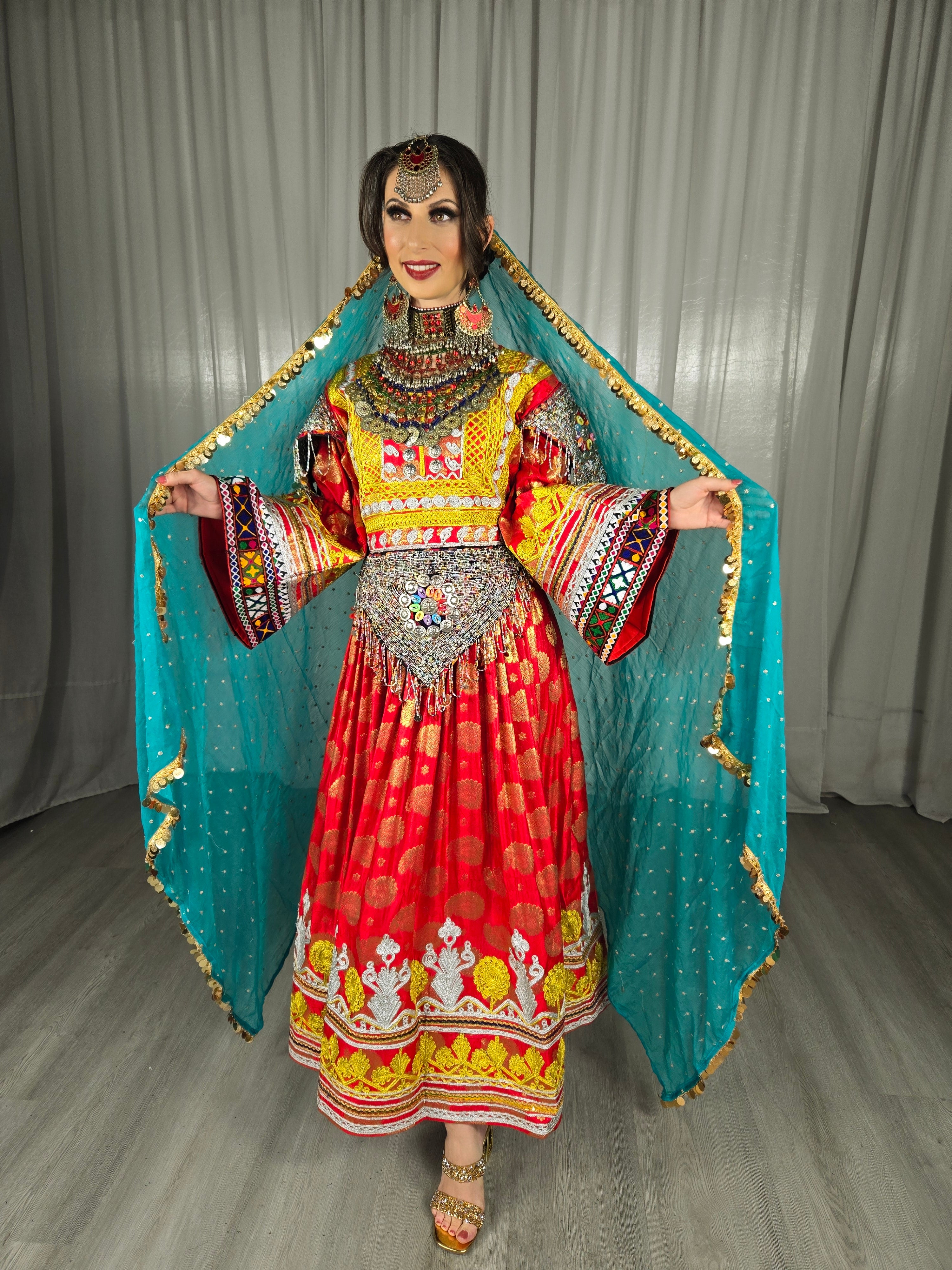 Red Banaras Dress
