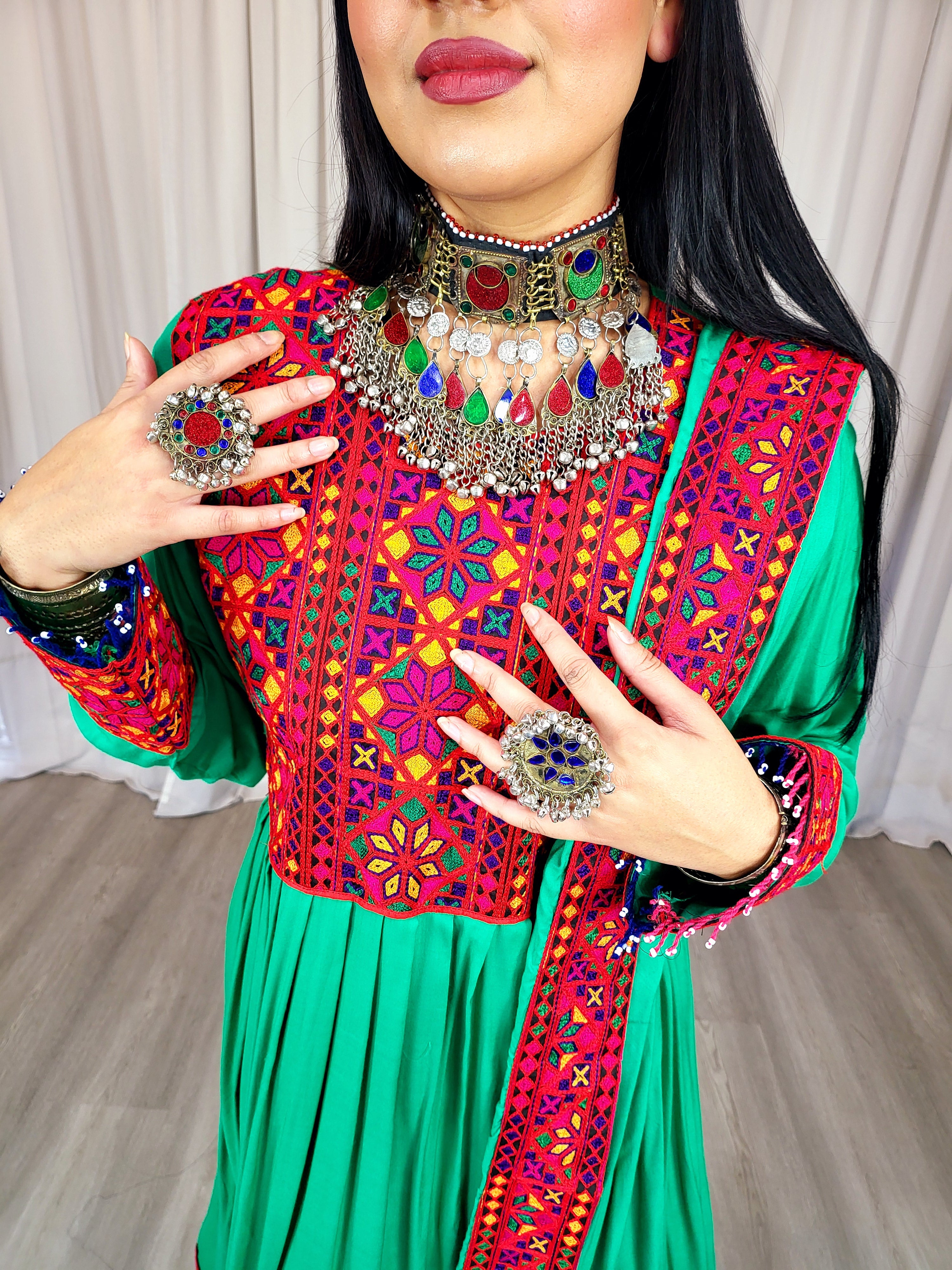 Turquoise Green Cotton Dress