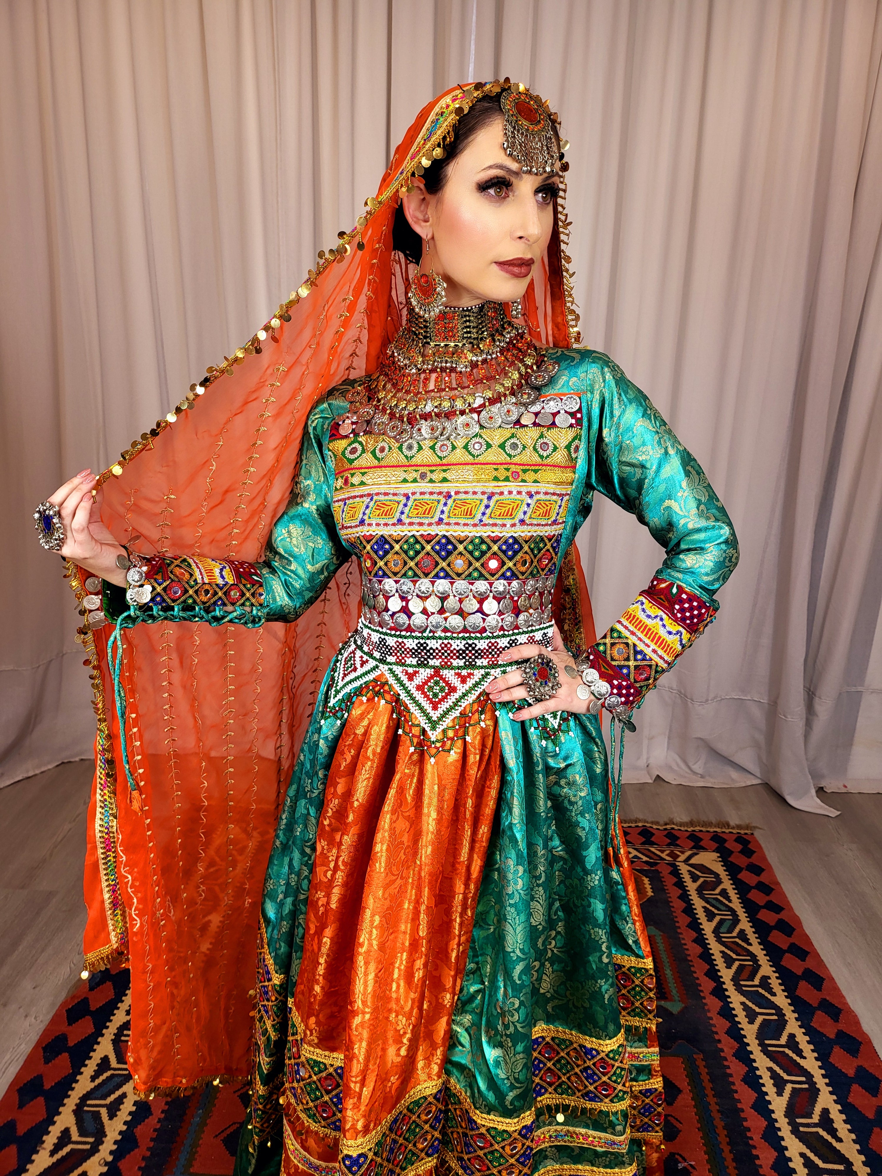 Orange Feroza Bridal Dress