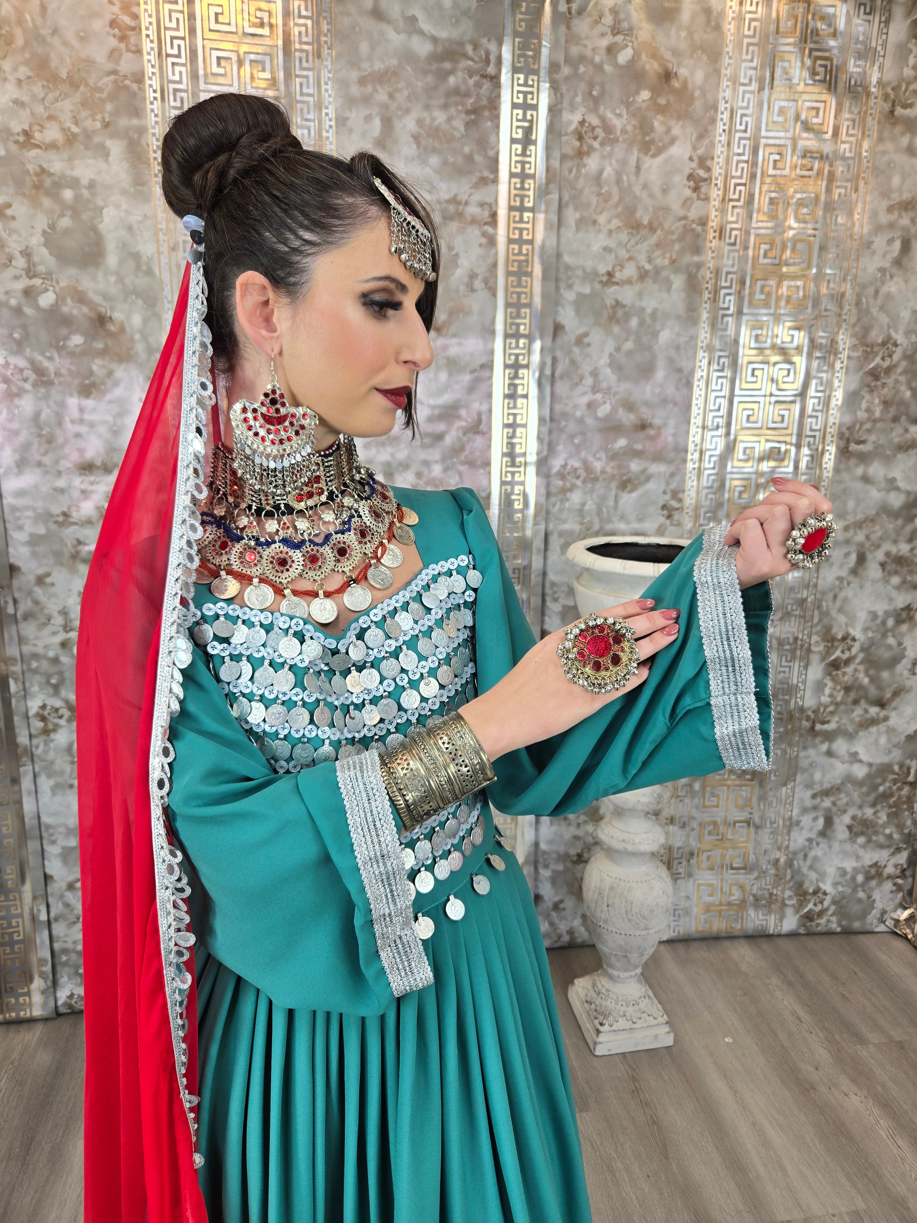 Turquoise green Coin Dress #2