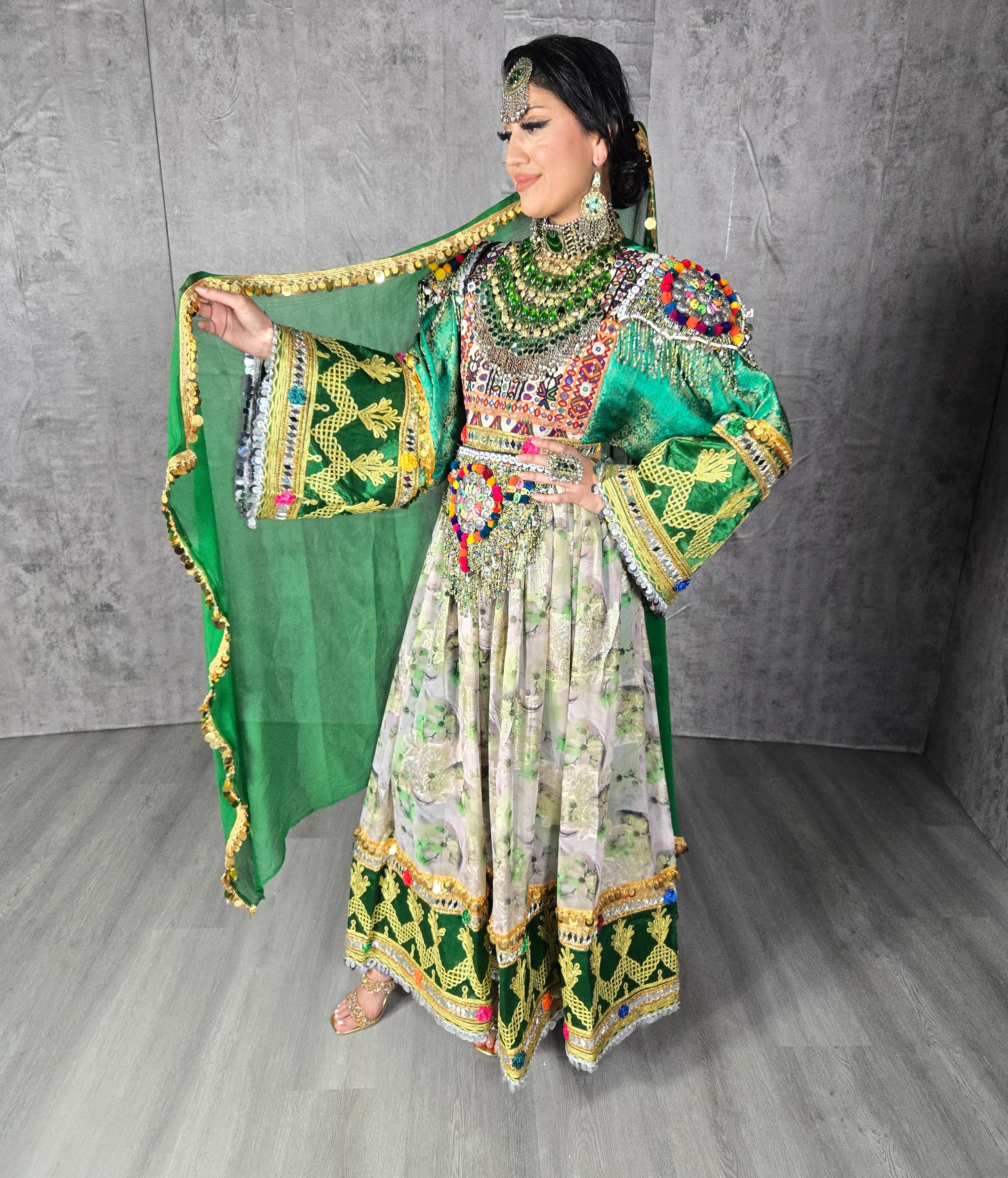 Creamy Green Barosha Dress