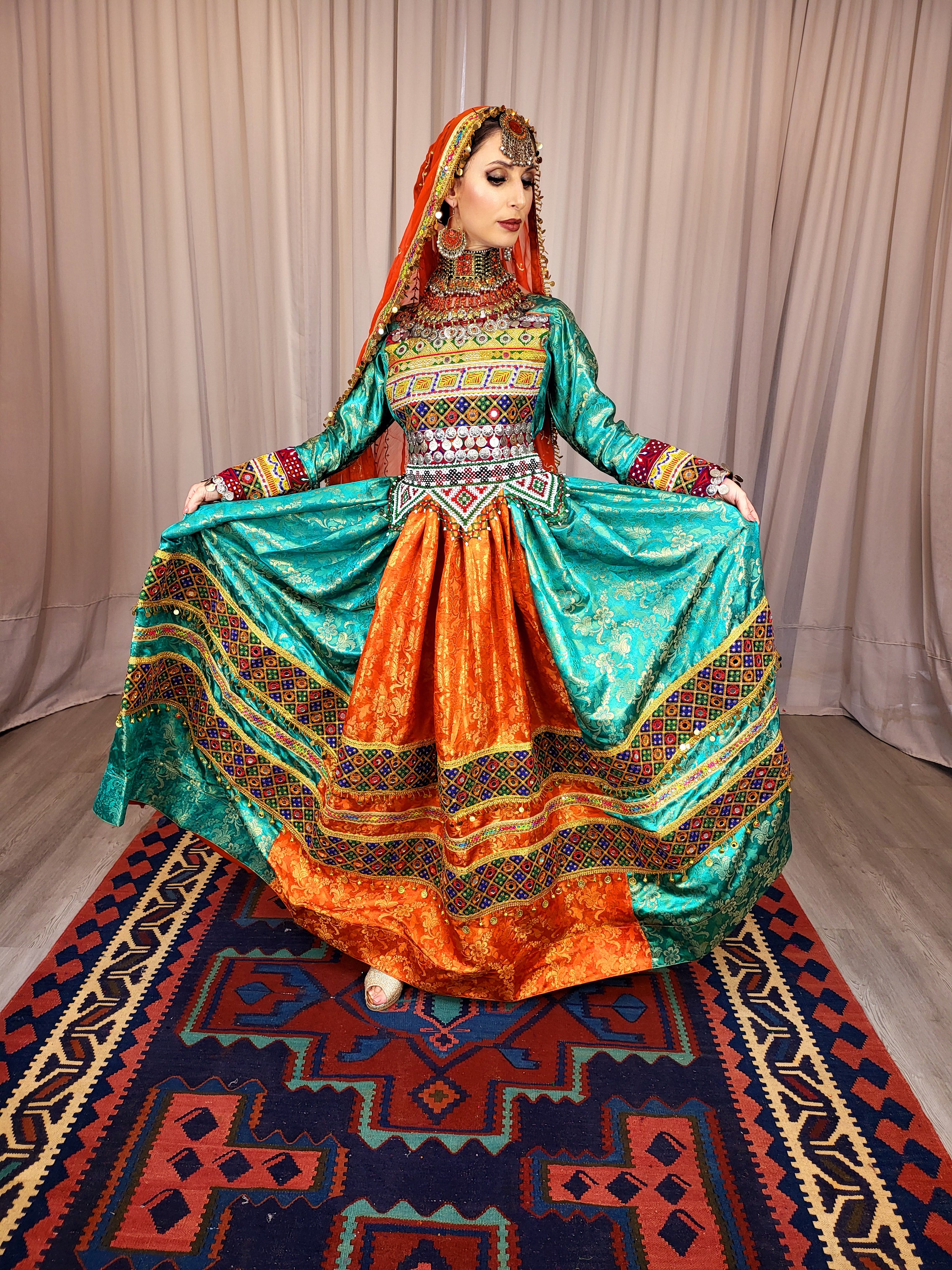 Orange Feroza Bridal Dress