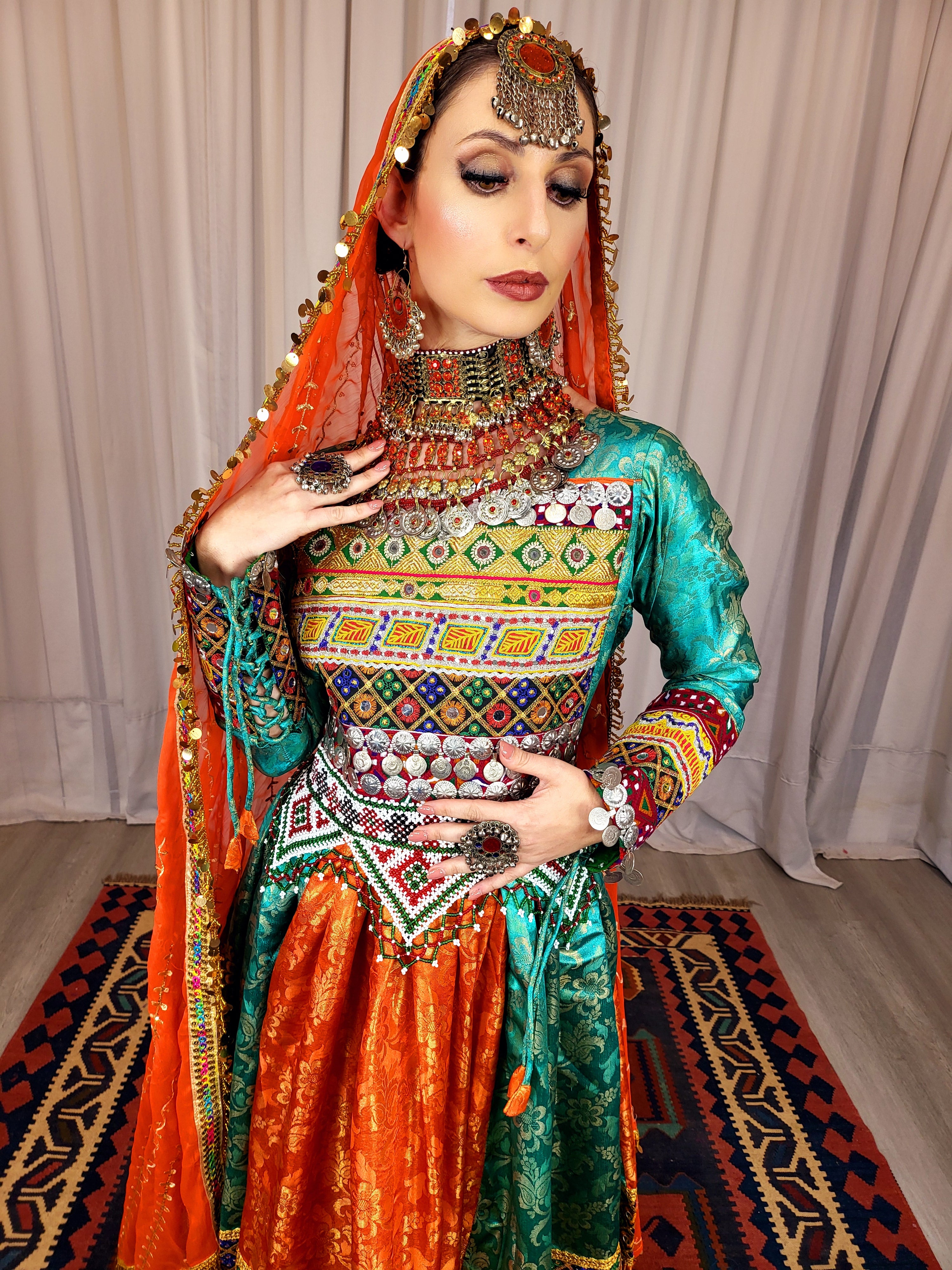 Orange Feroza Bridal Dress