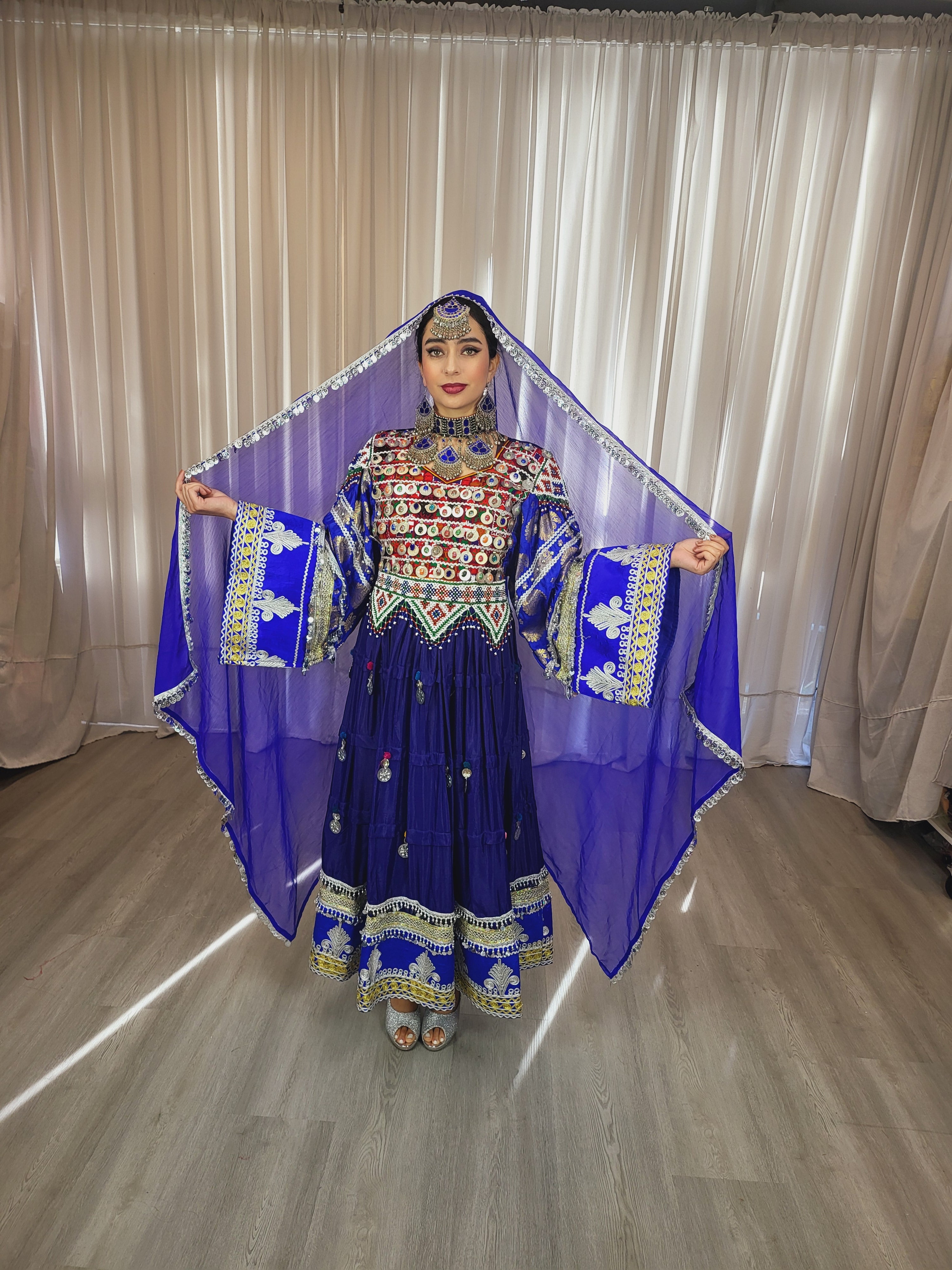 Dark Blue Coins Dress