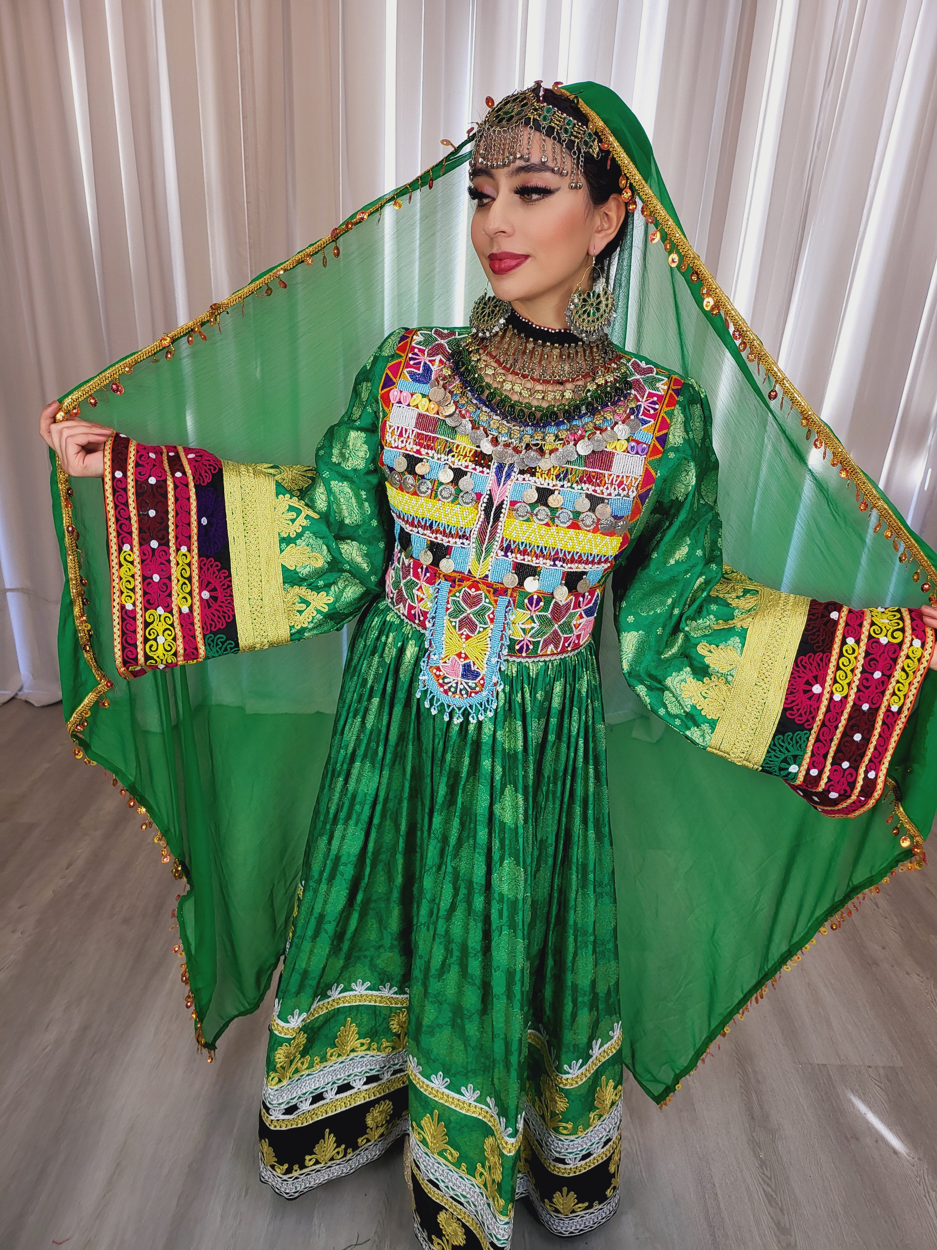Green Banaras Dress