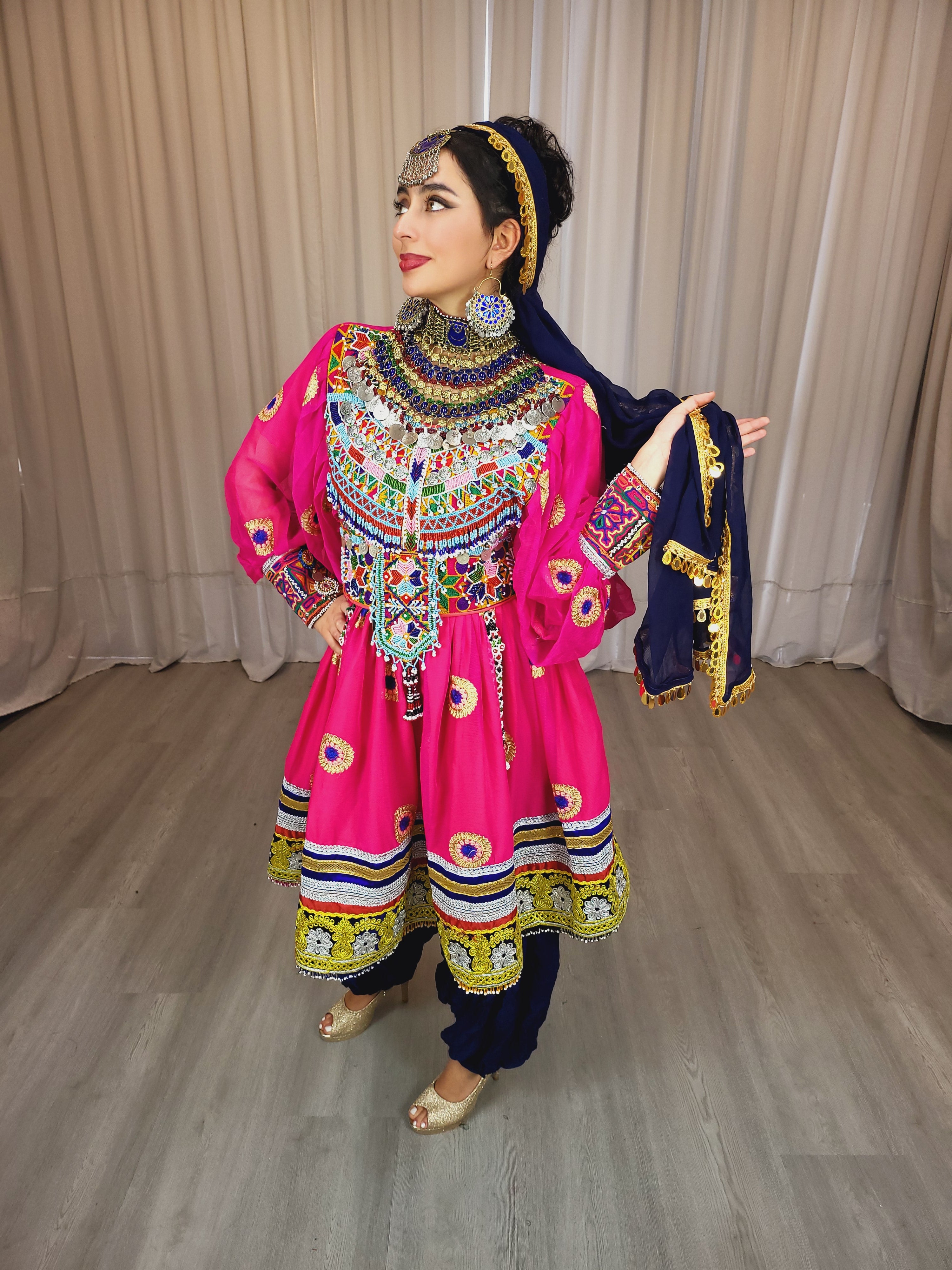 Hot Pink Chiffon Dress