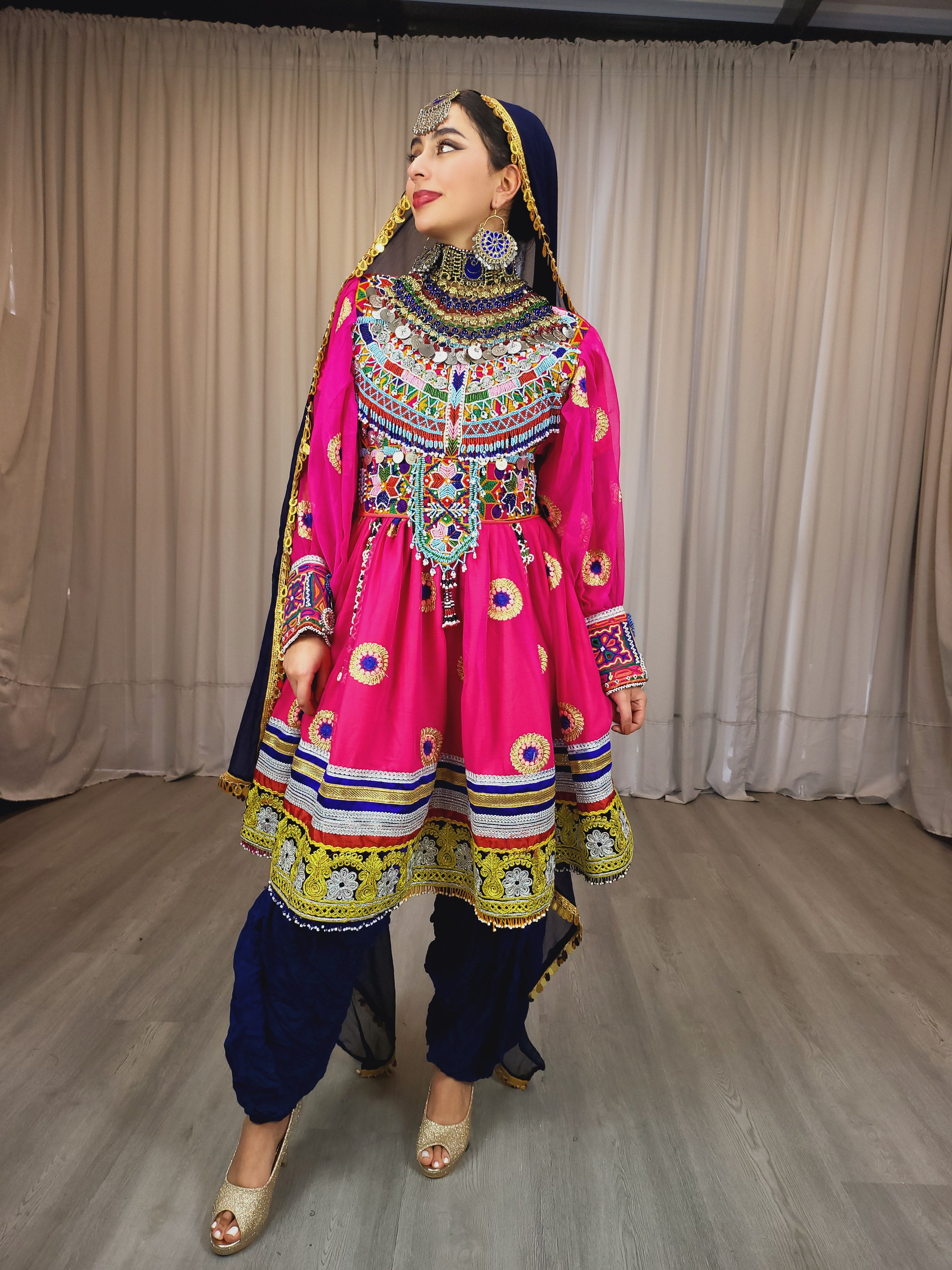 Hot Pink Chiffon Dress