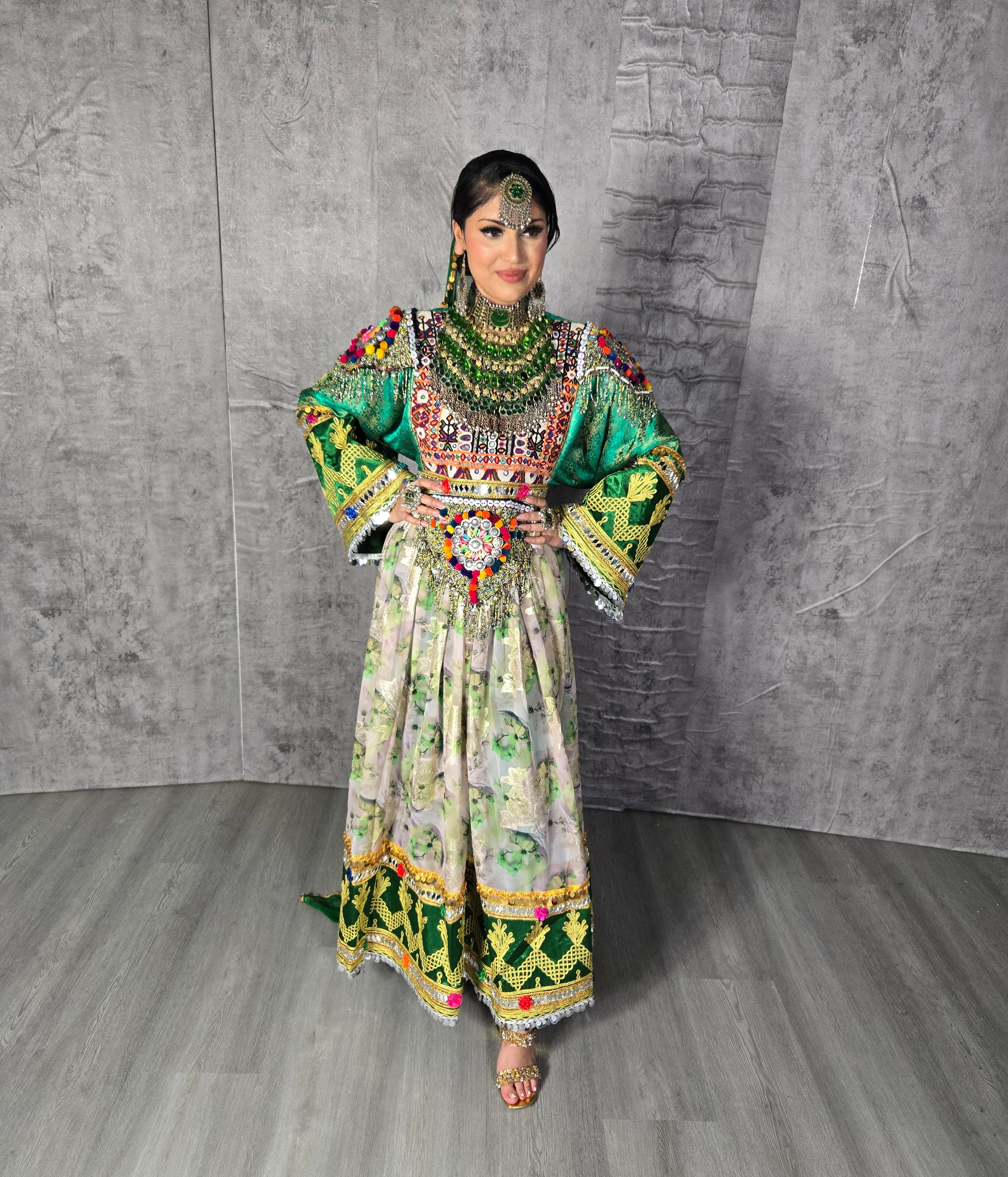 Creamy Green Barosha Dress