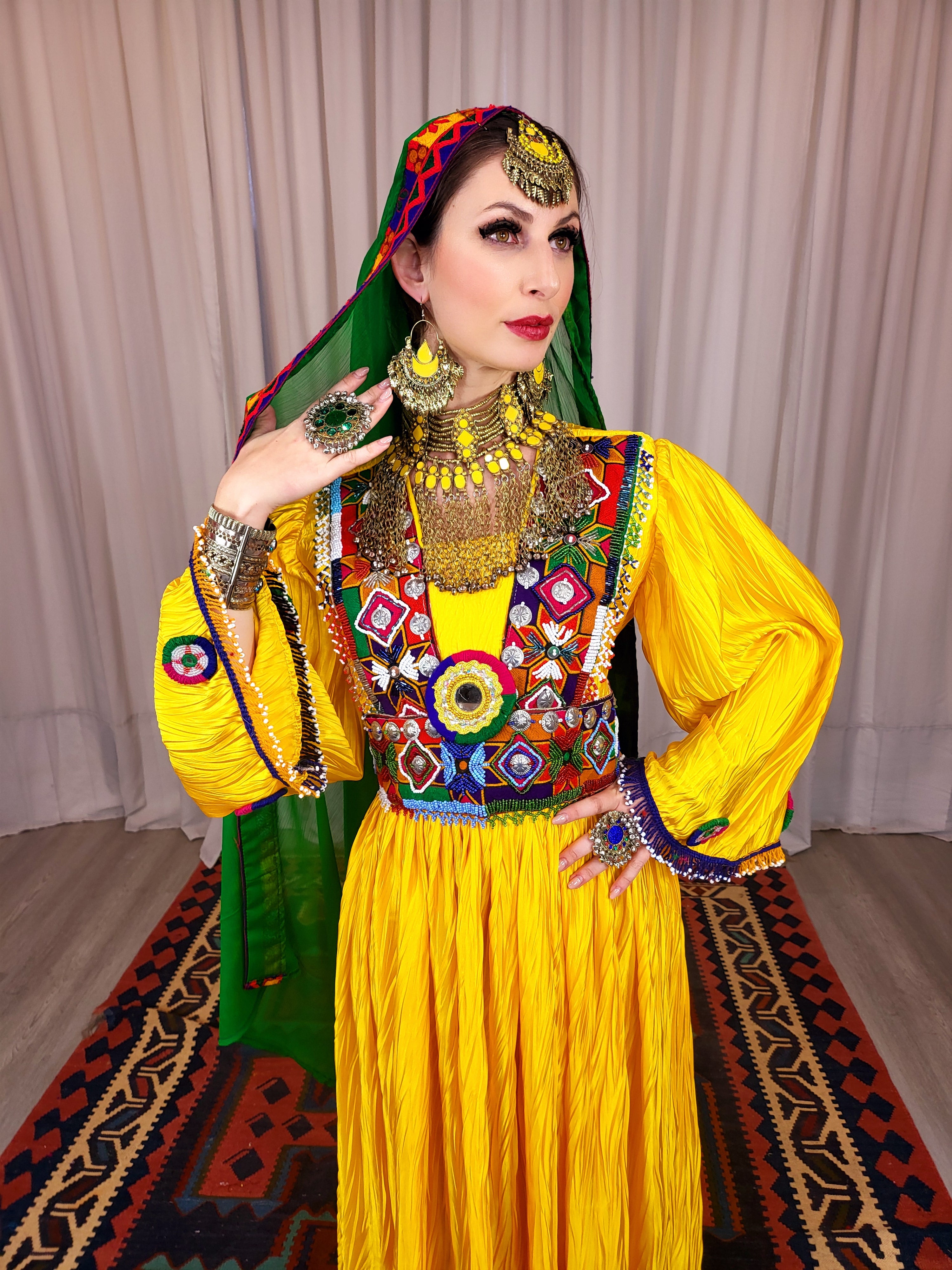 Yellow Crinkle Dress