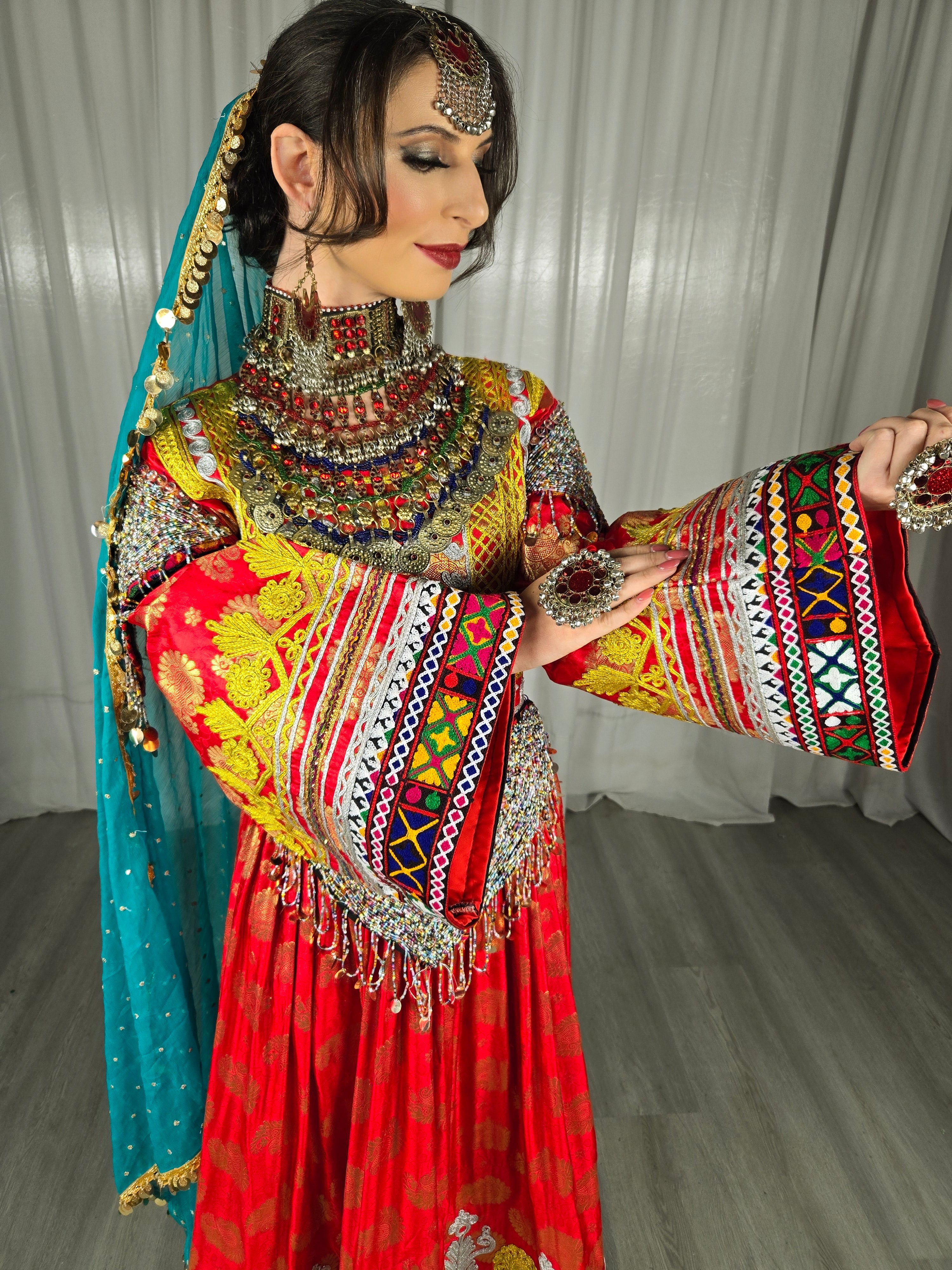 Red Banaras Dress