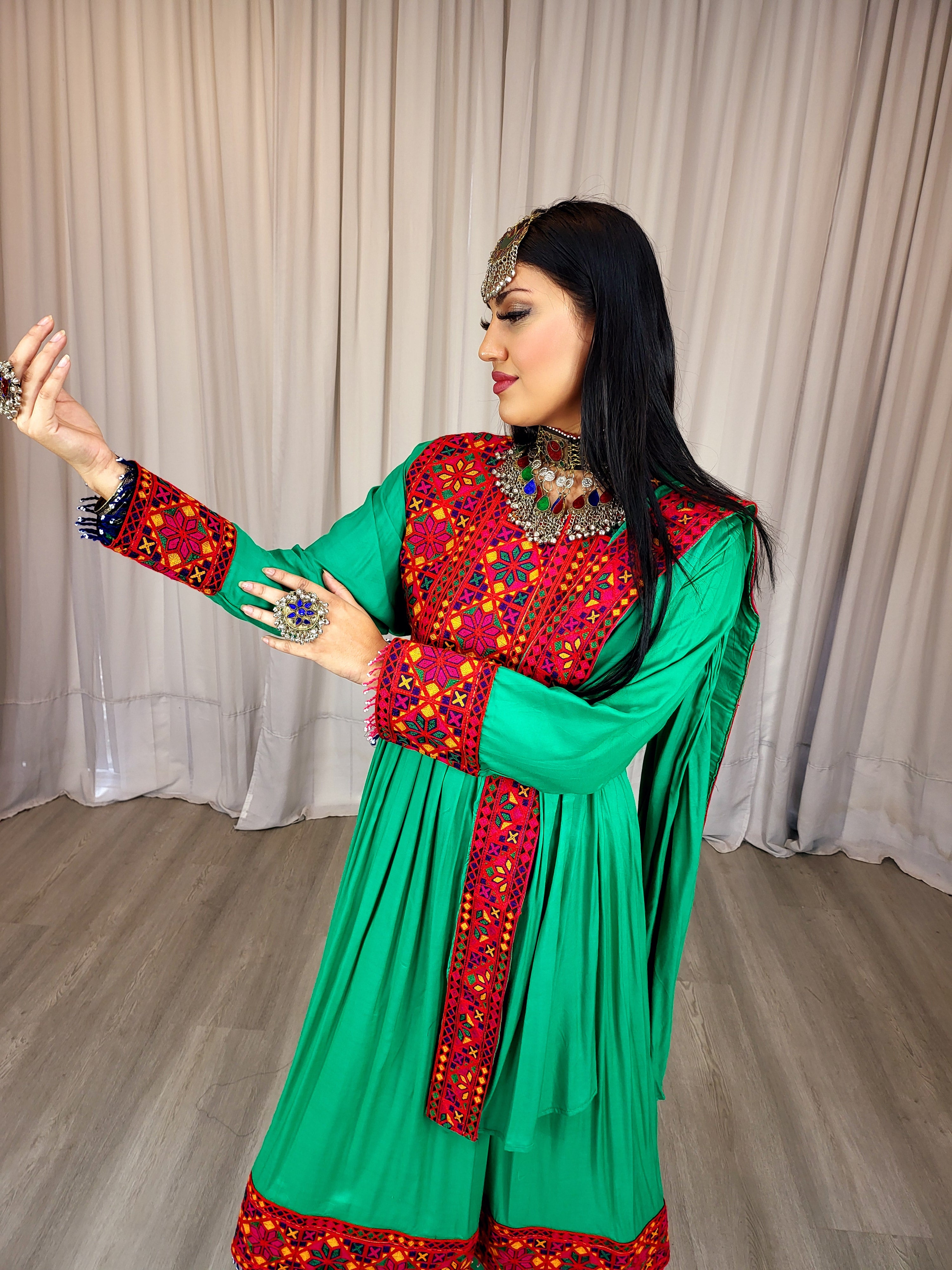 Turquoise Green Cotton Dress