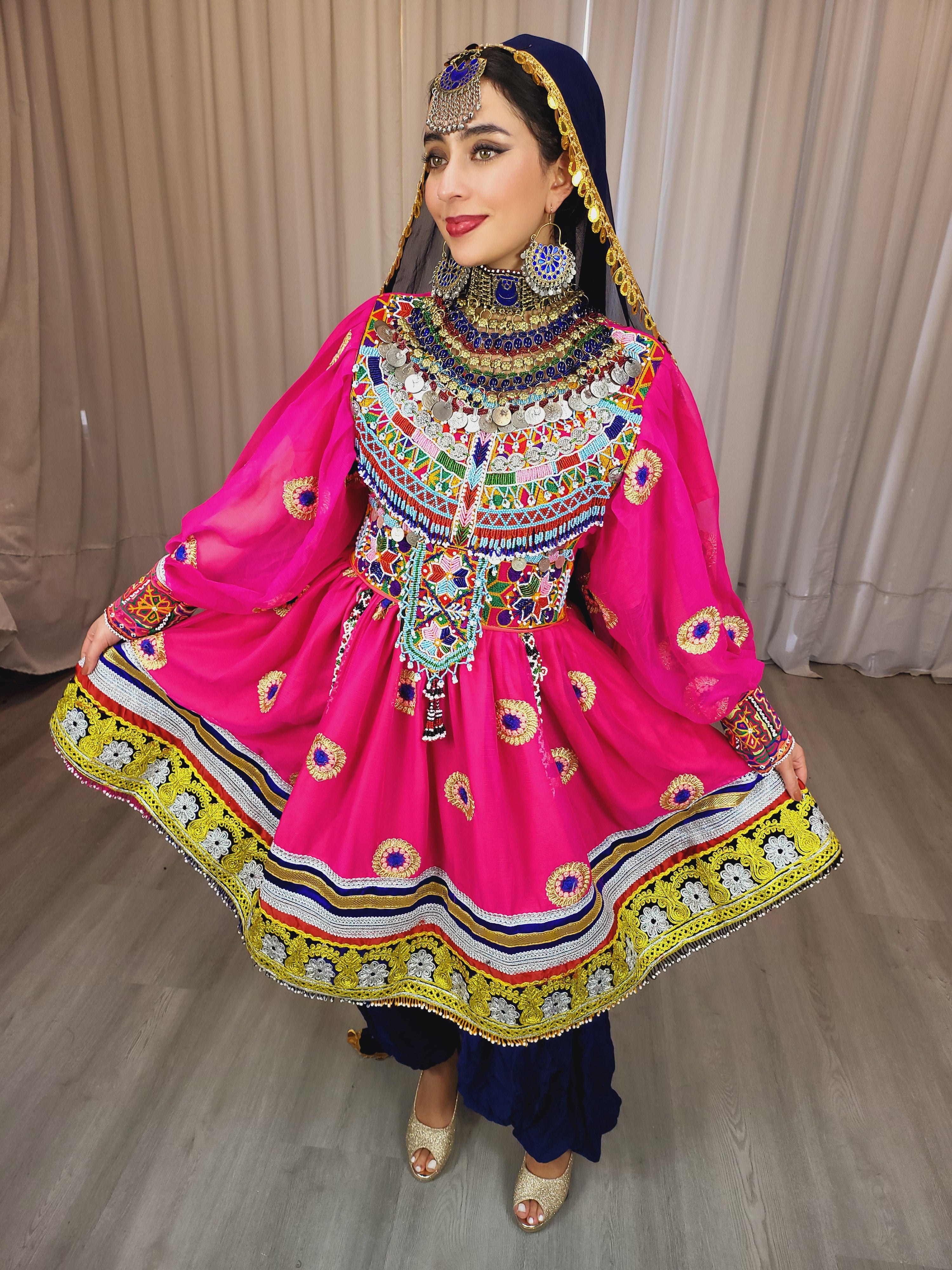 Hot Pink Chiffon Dress