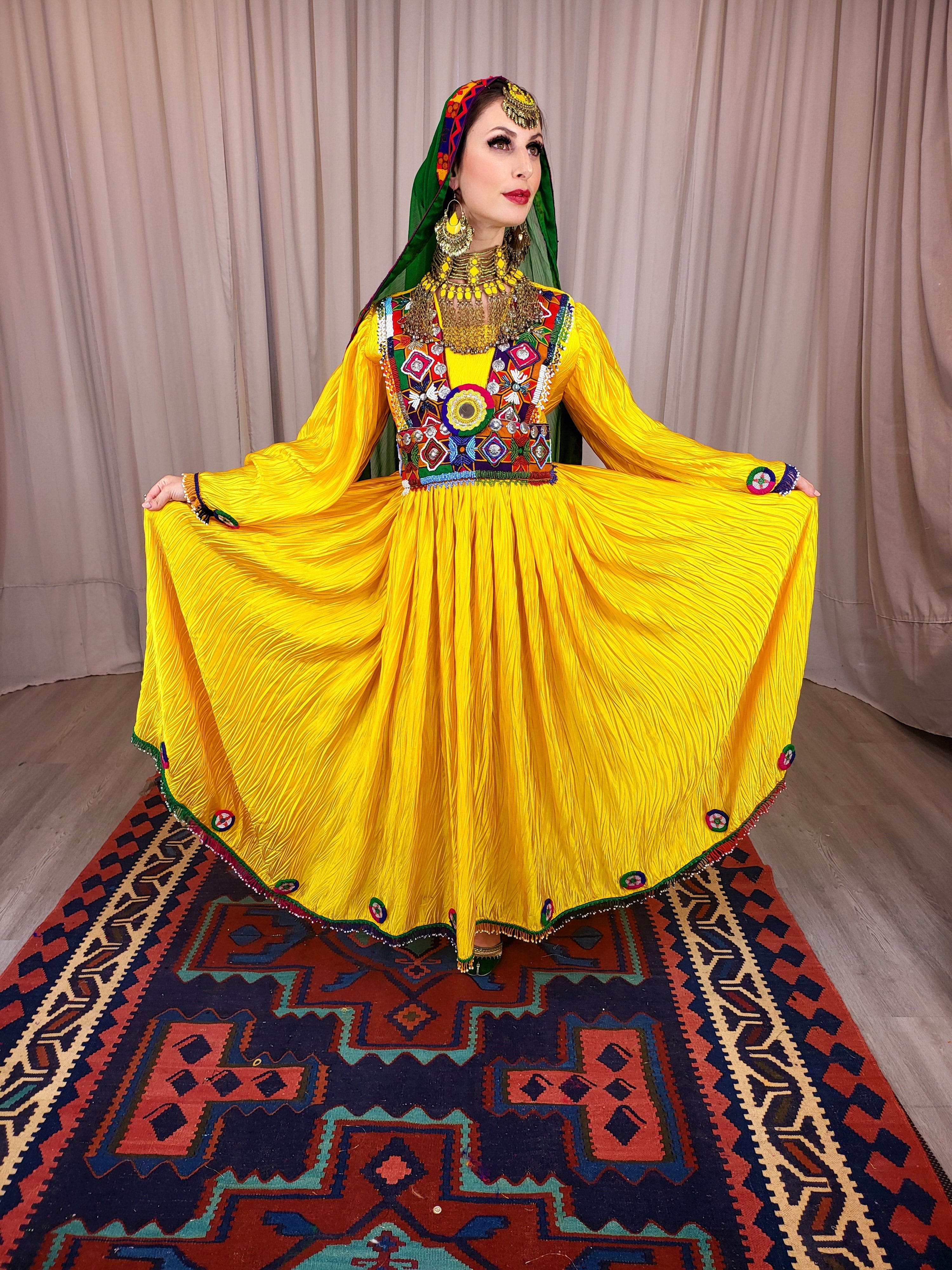 Yellow Crinkle Dress