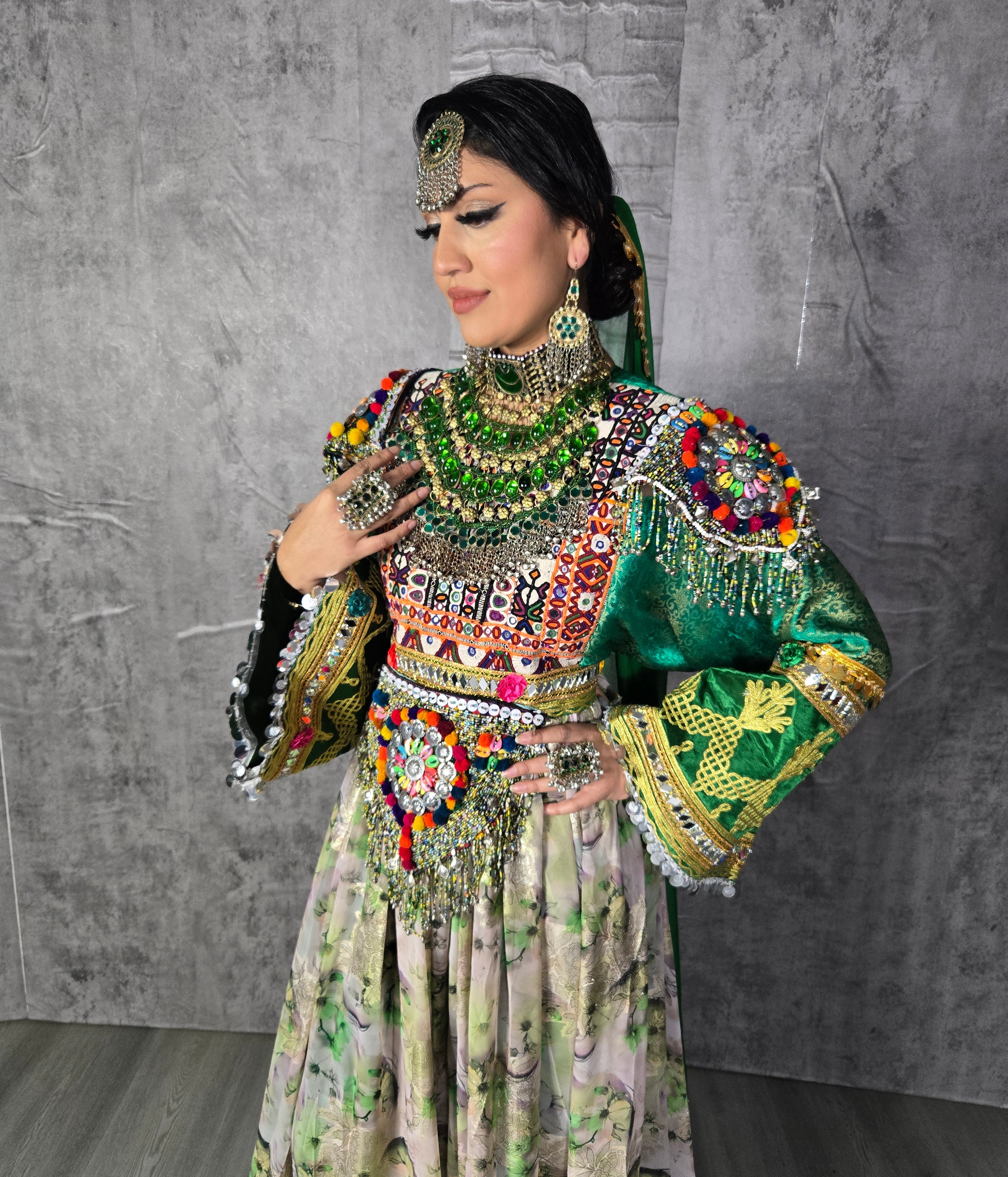 Creamy Green Barosha Dress