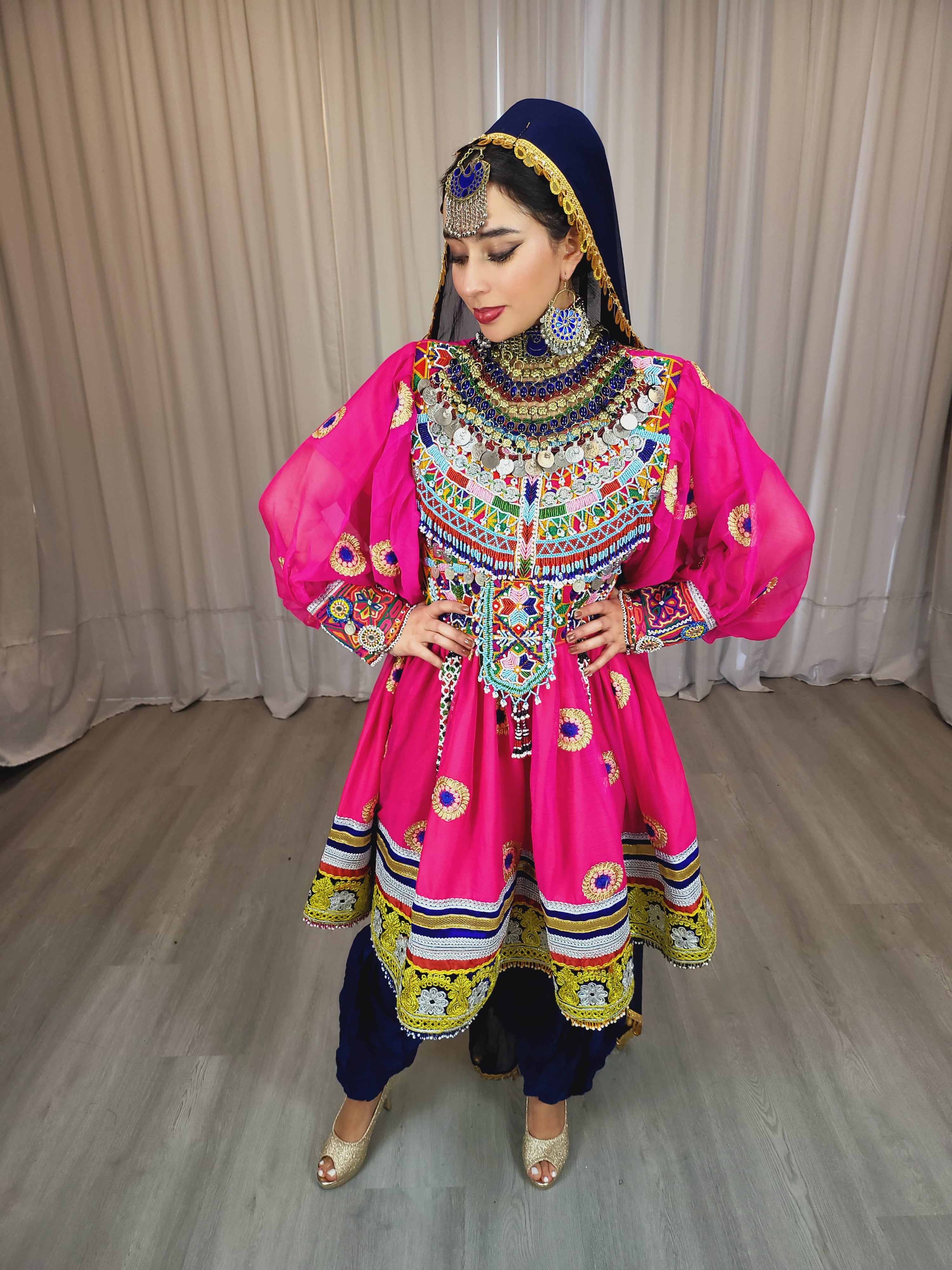 Hot Pink Chiffon Dress