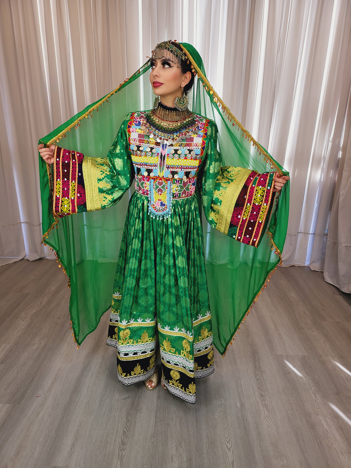 Green Banaras Dress