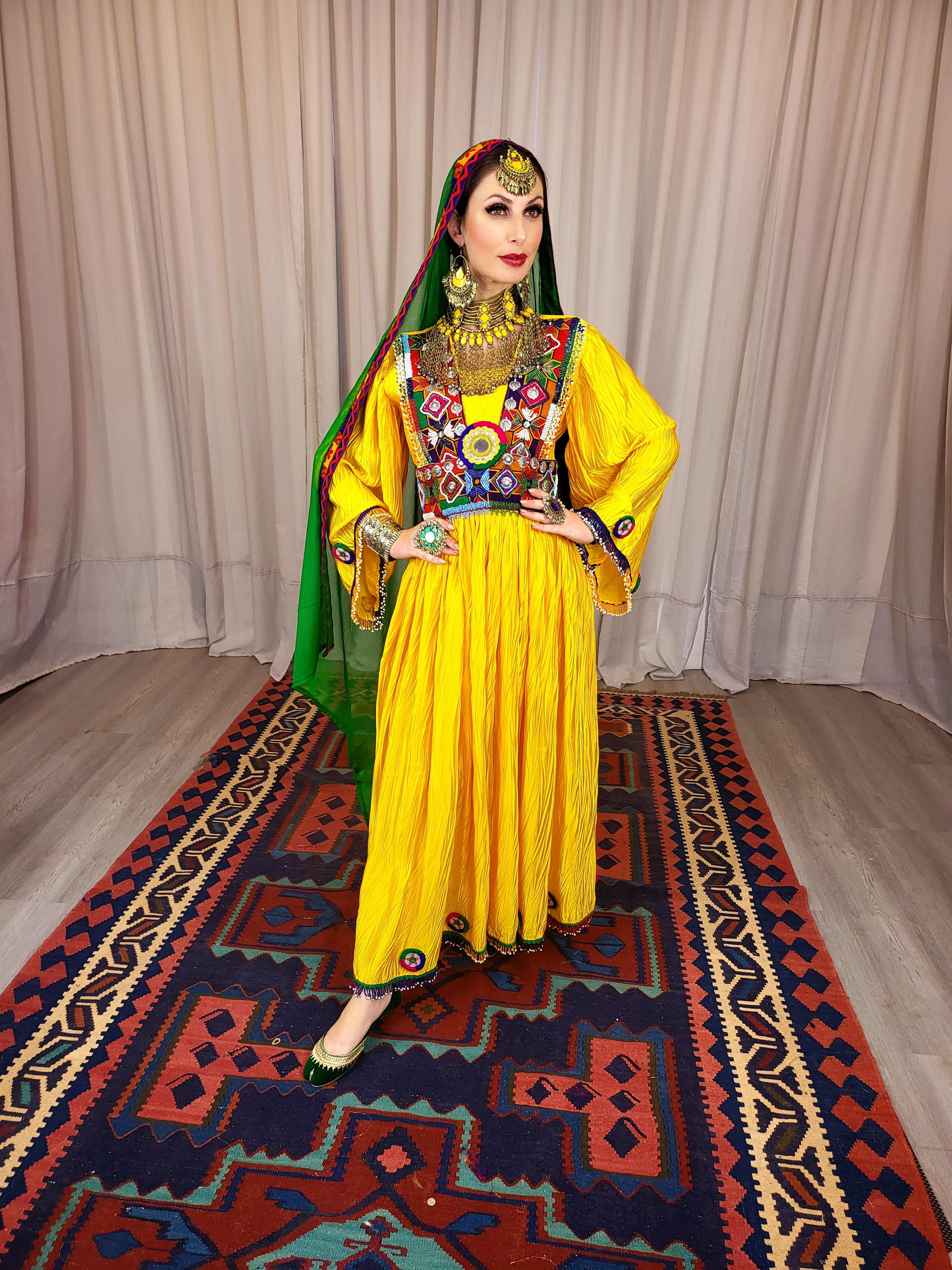 Yellow Crinkle Dress