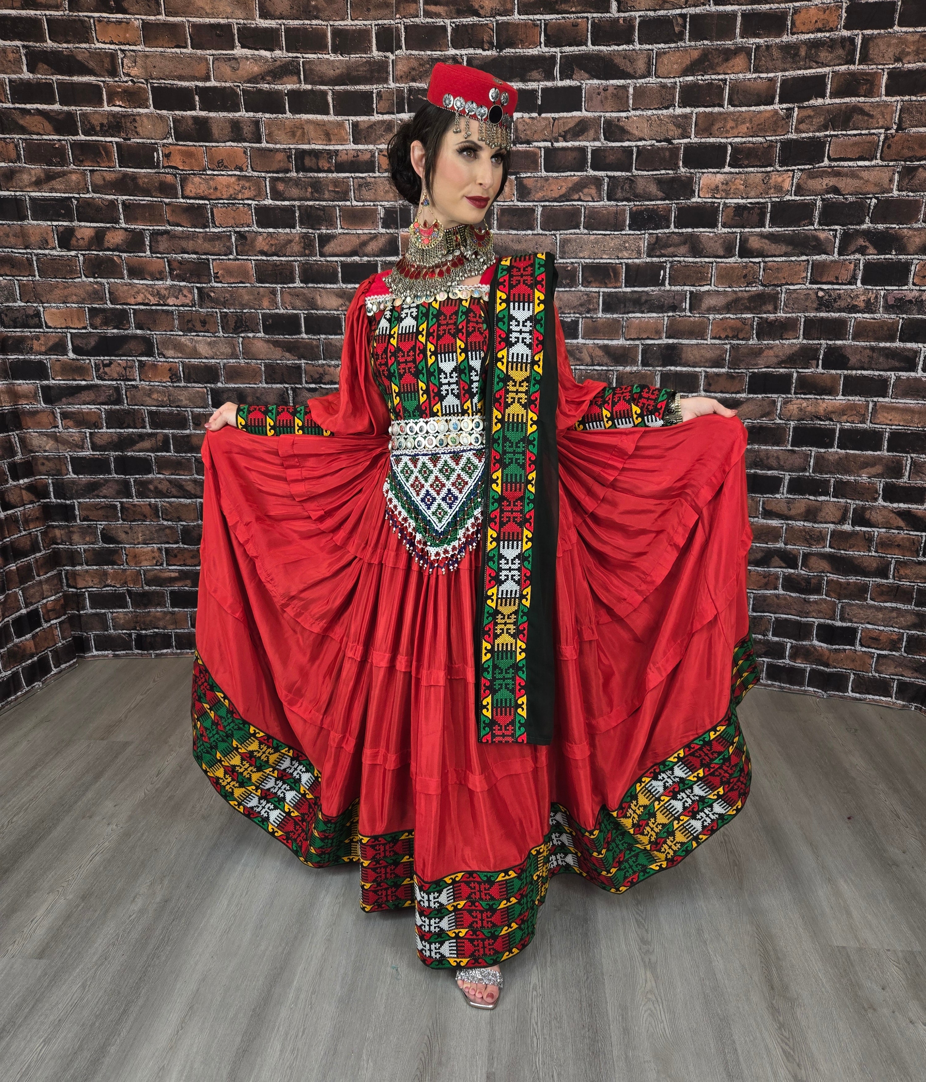 Red Laila Metin Dress