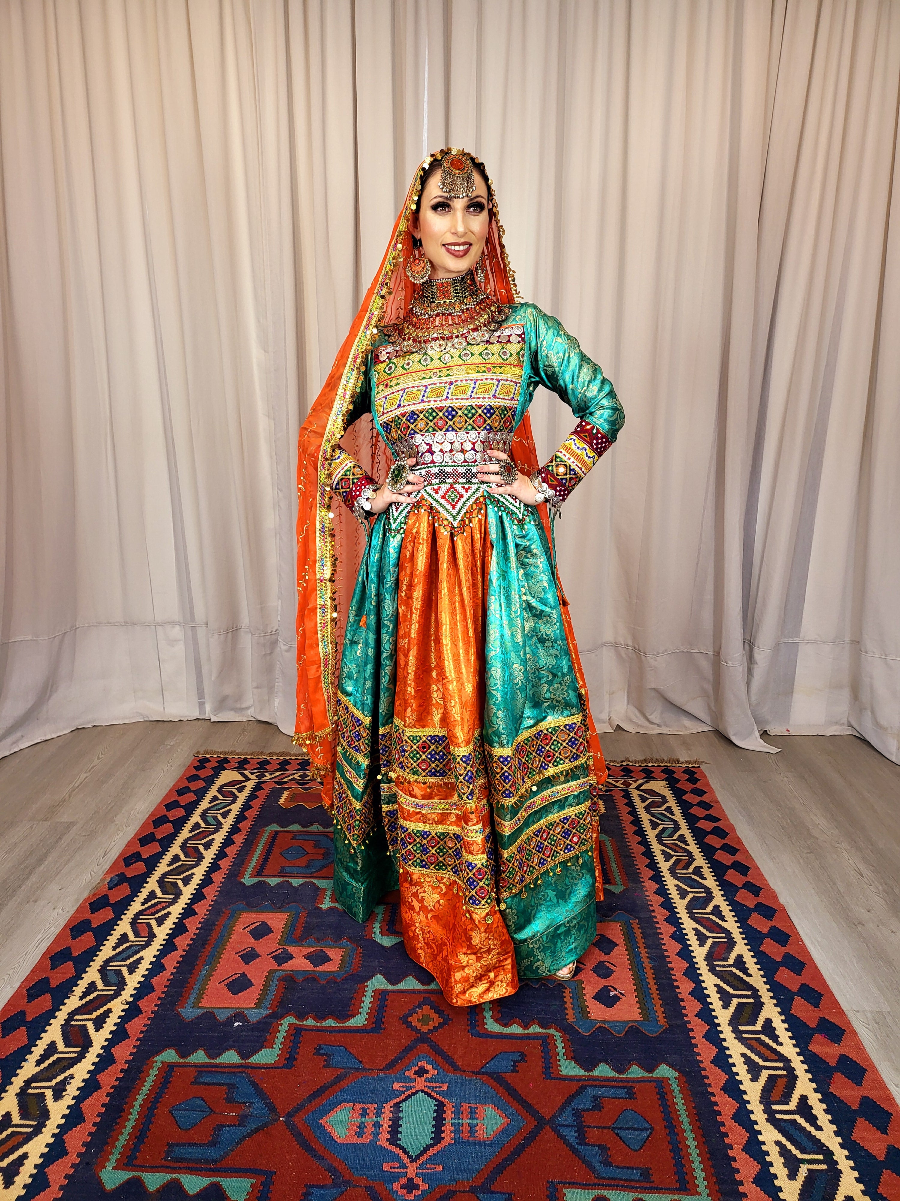 Orange Feroza Bridal Dress