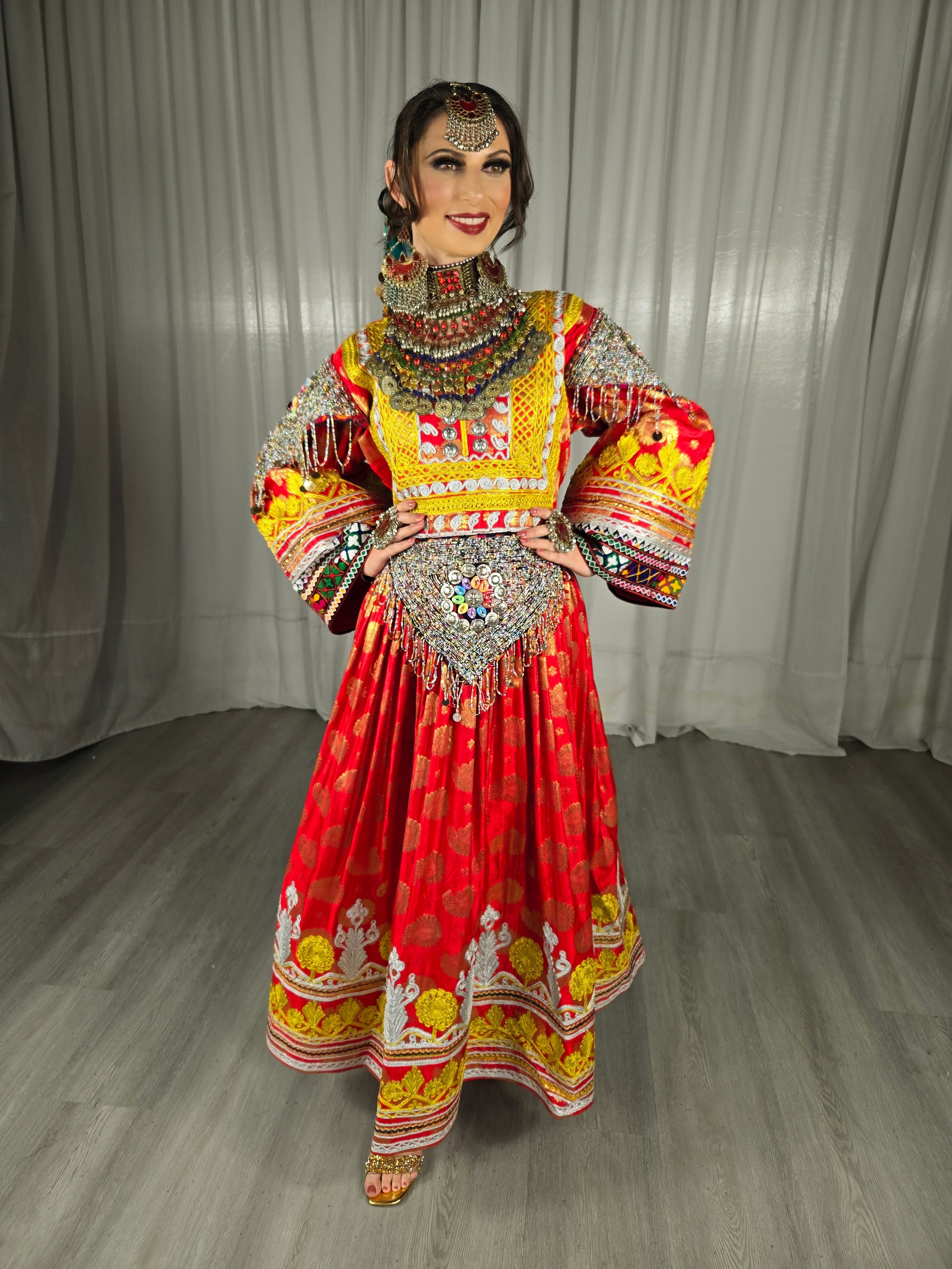 Red Banaras Dress