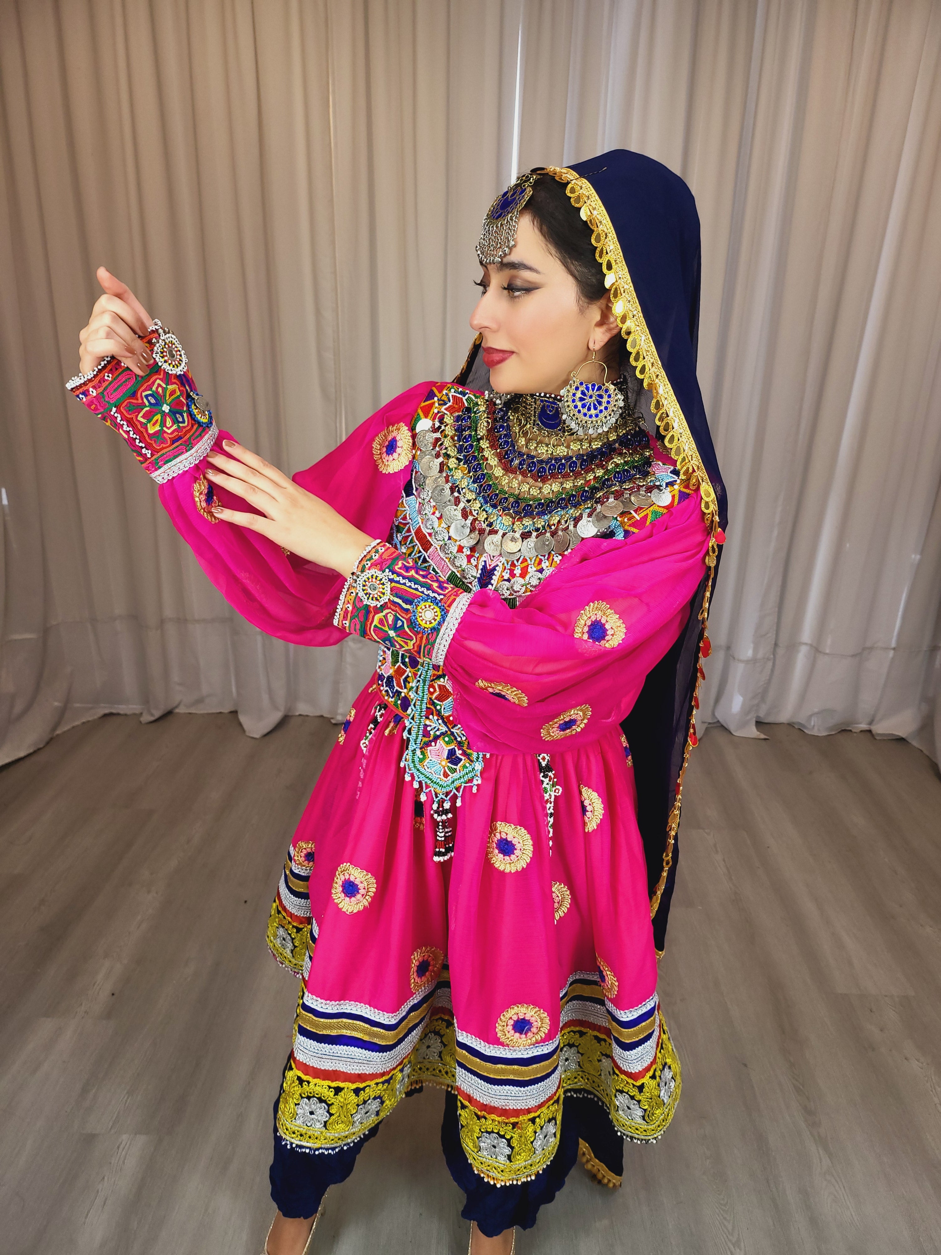 Hot Pink Chiffon Dress