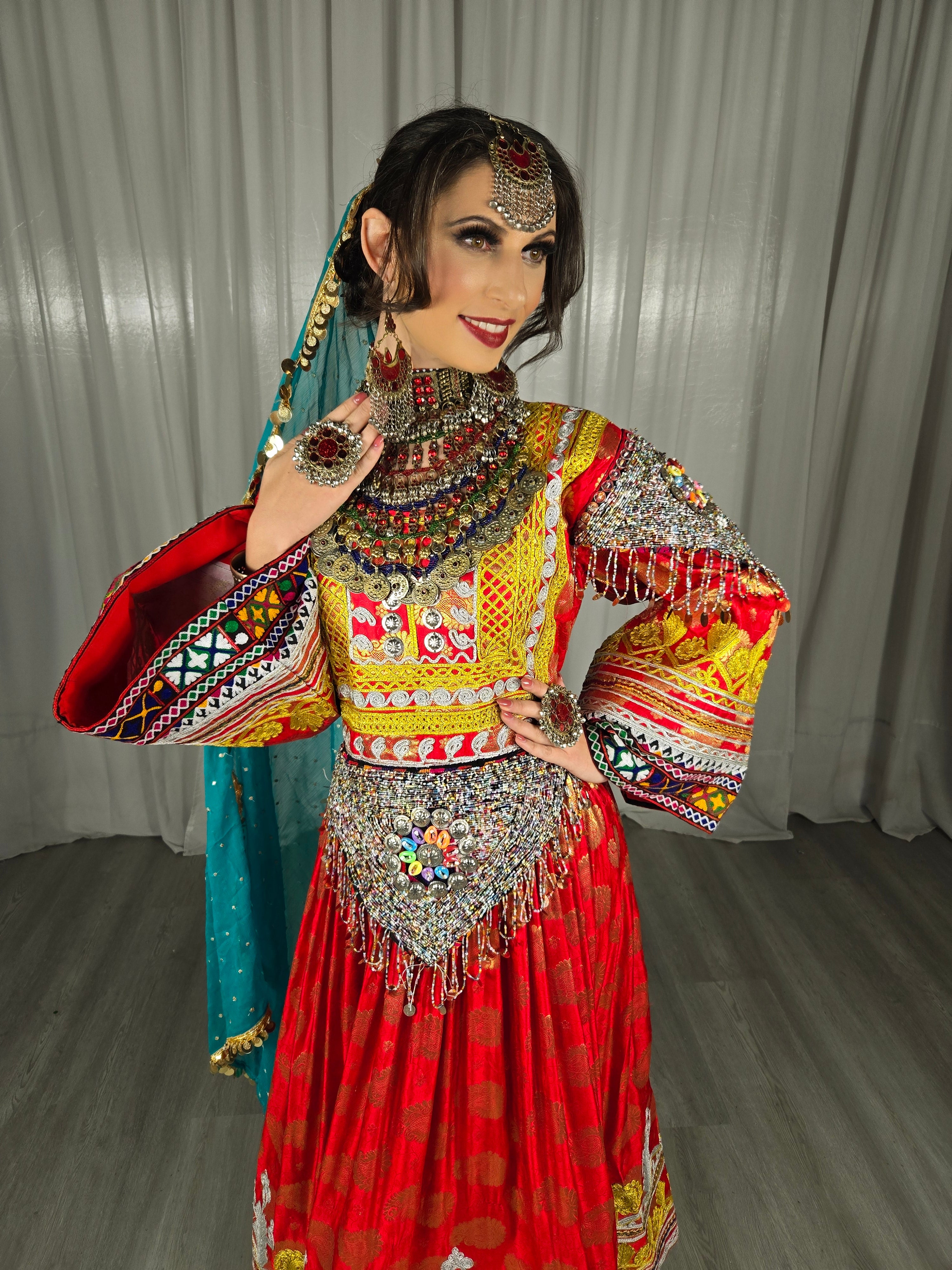 Red Banaras Dress