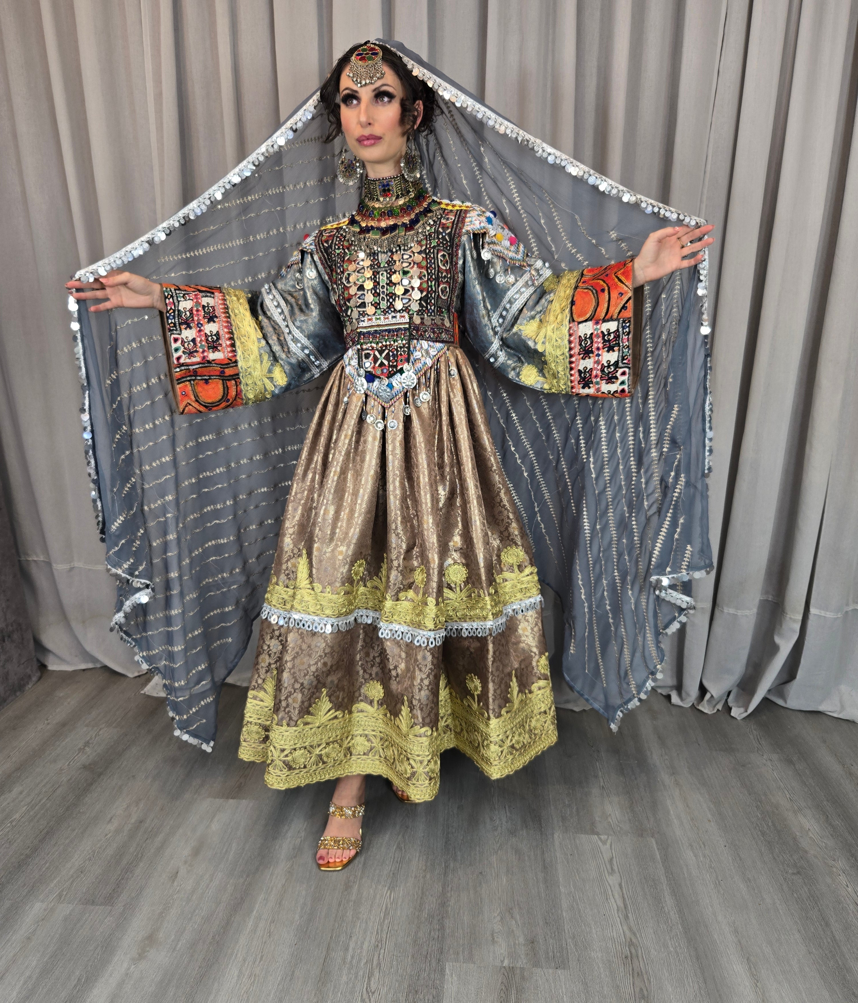 Light Brown Banaras Dress