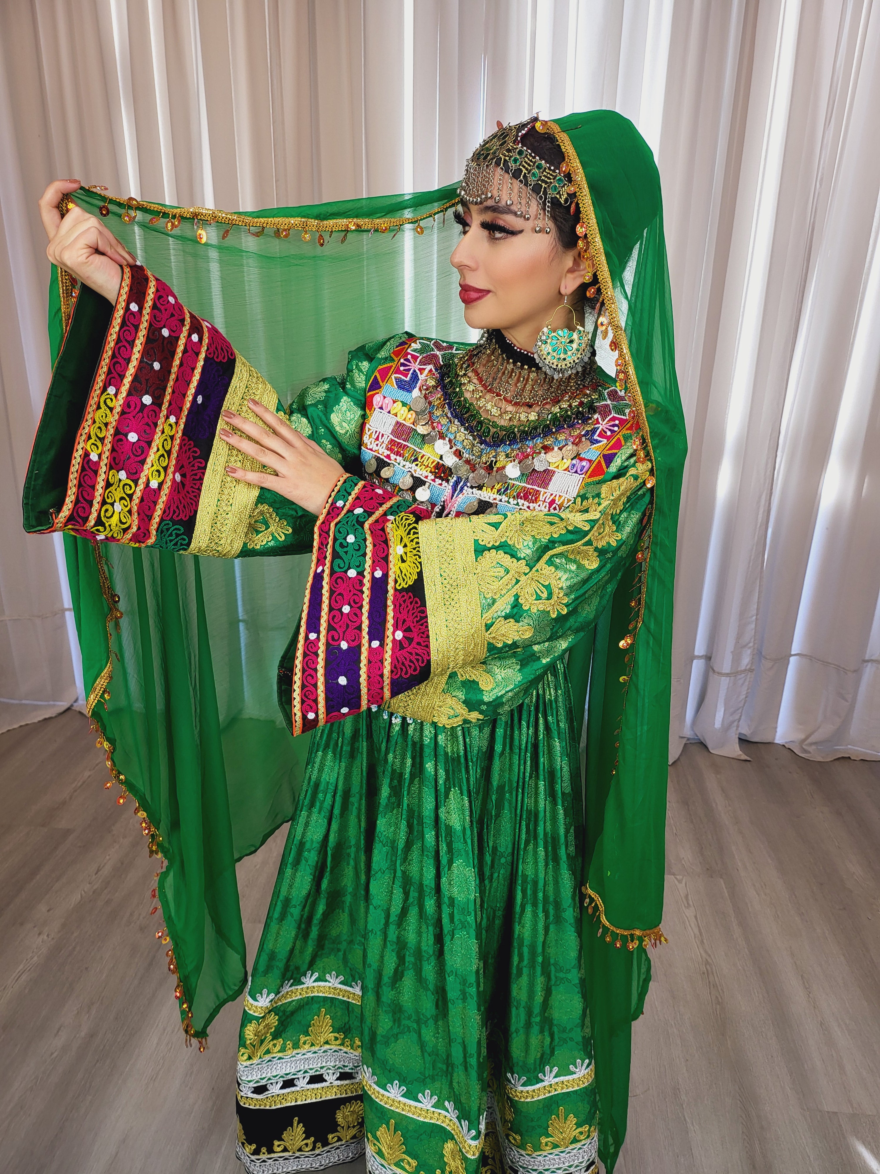 Green Banaras Dress